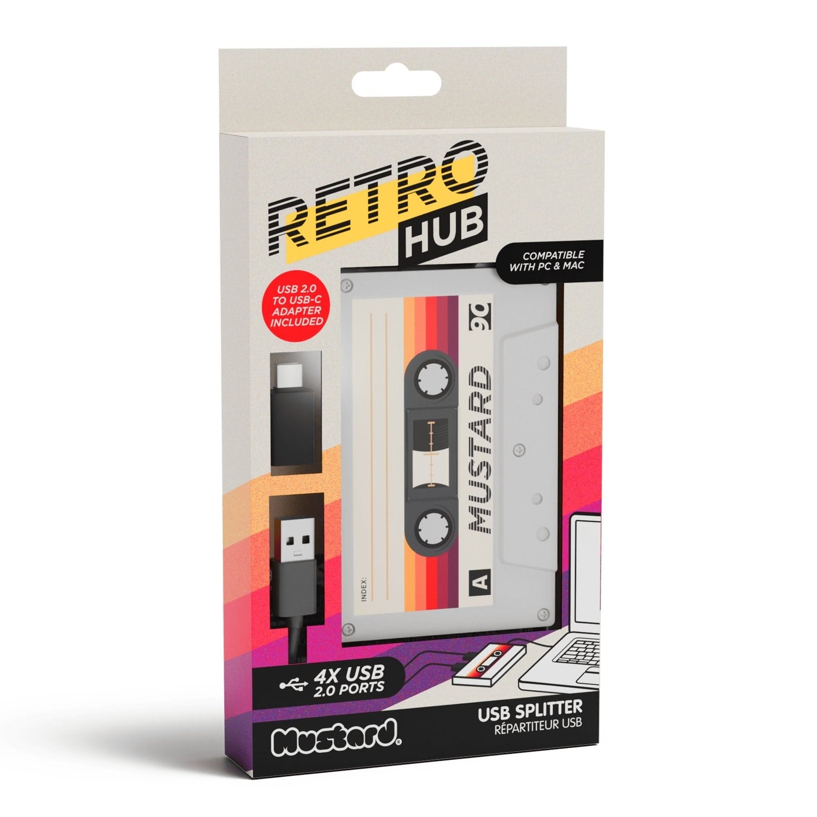 Mustard Retro 4 Girişli USB Çoğaltıcı
