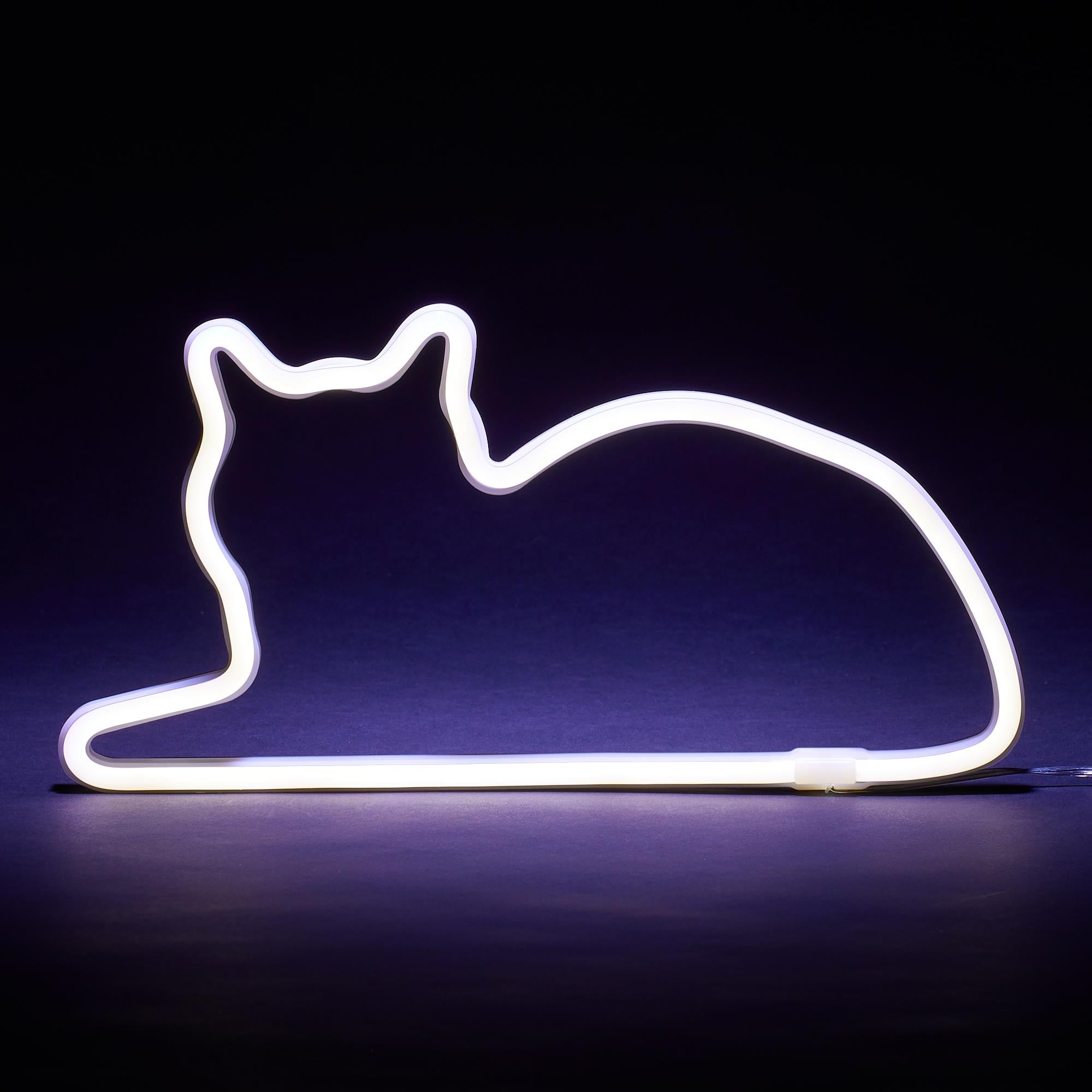 Mustard Sitting Cat Led Işık