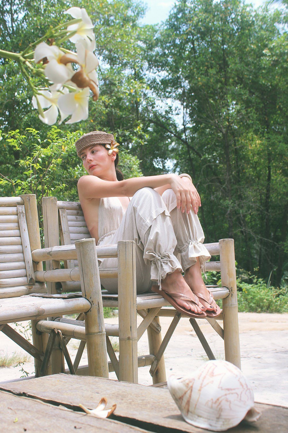 Naturel Keten Pantolon Leela