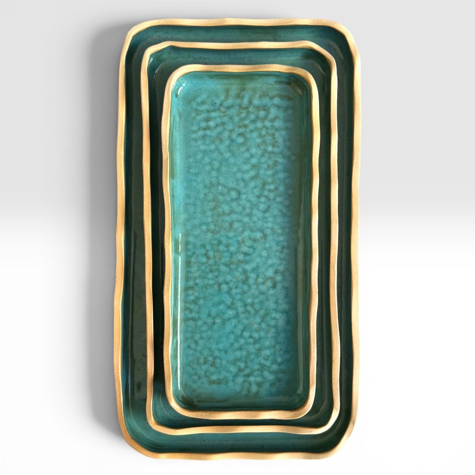 Ocean Teal Shoreline Serving Set