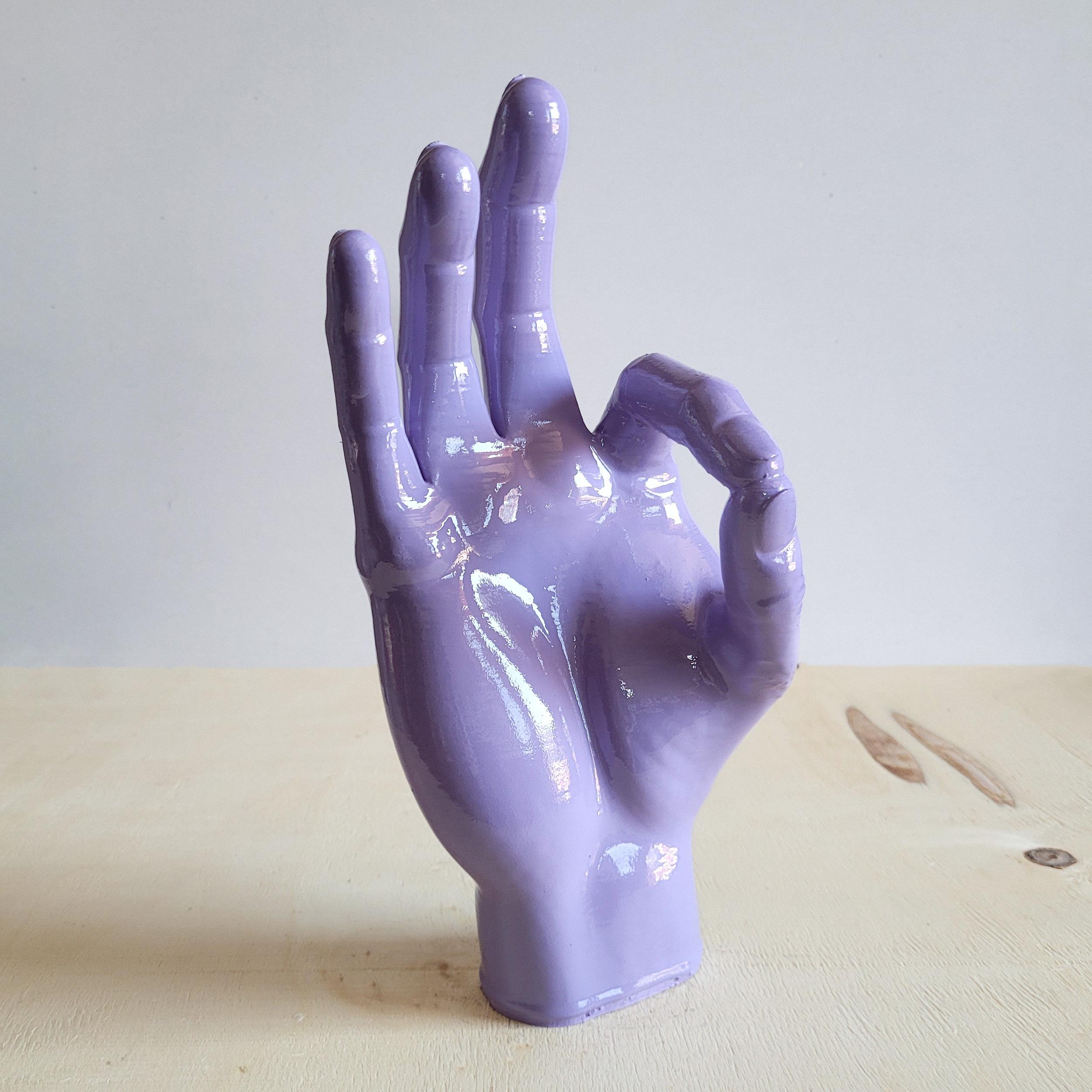 Okey El Figürü | Pastel Mor
