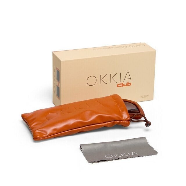 Okkia Club ISCHIA Siyah Lens Polarize Güneş Gözlüğü Bal Rengi