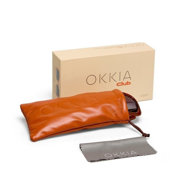 Okkia Club PROCIDA Siyah Lens Polarize Güneş Gözlüğü Turuncu Jel