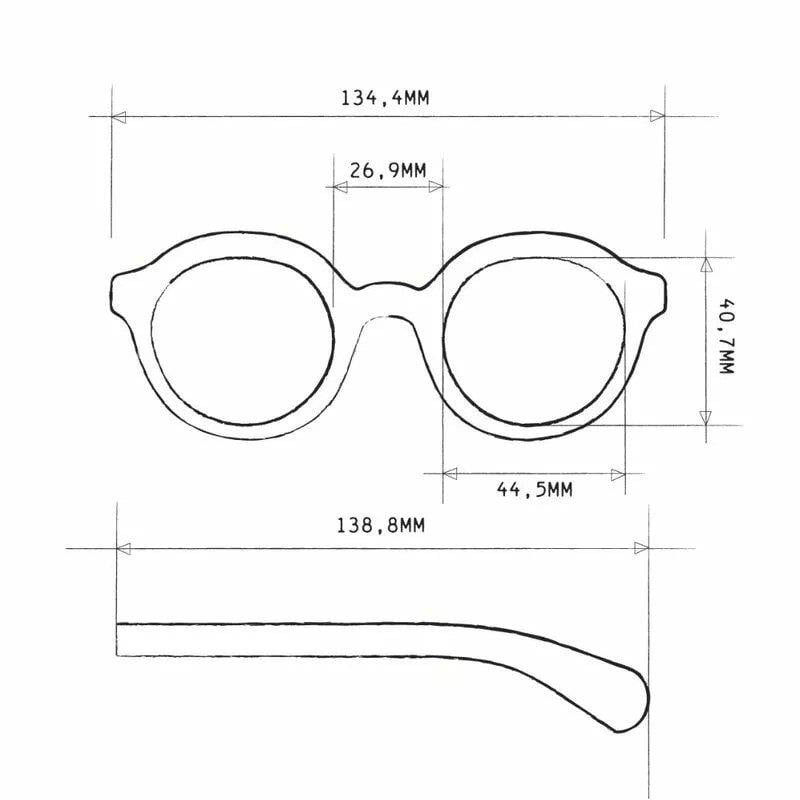 Okkia Lauro Unisex Yuvarlak Güneş Gözlüğü Klasik Havana Siyah Gradyan