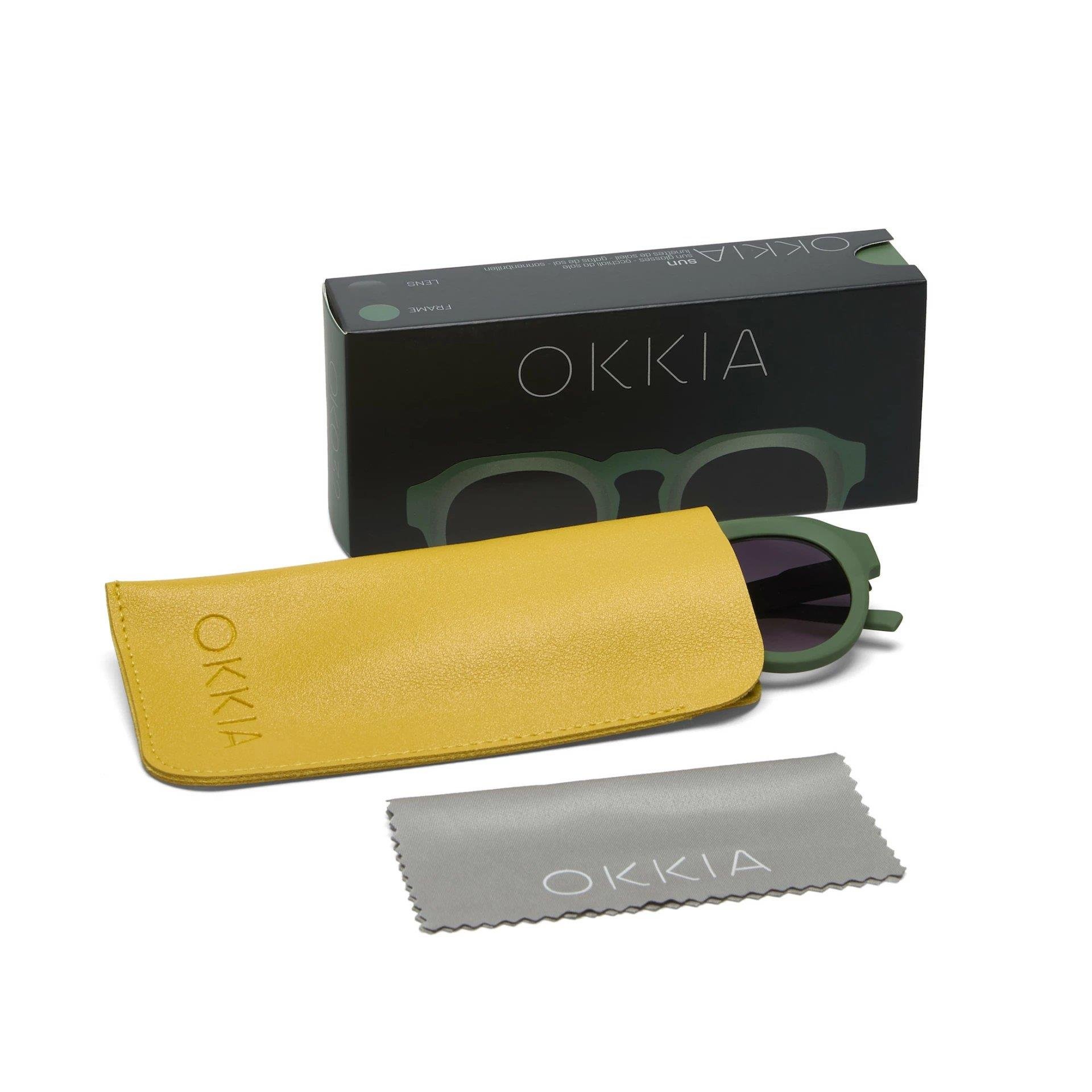 Okkia Zeno Round Unisex Verde Güneş Gözlüğü Siyah Degrade