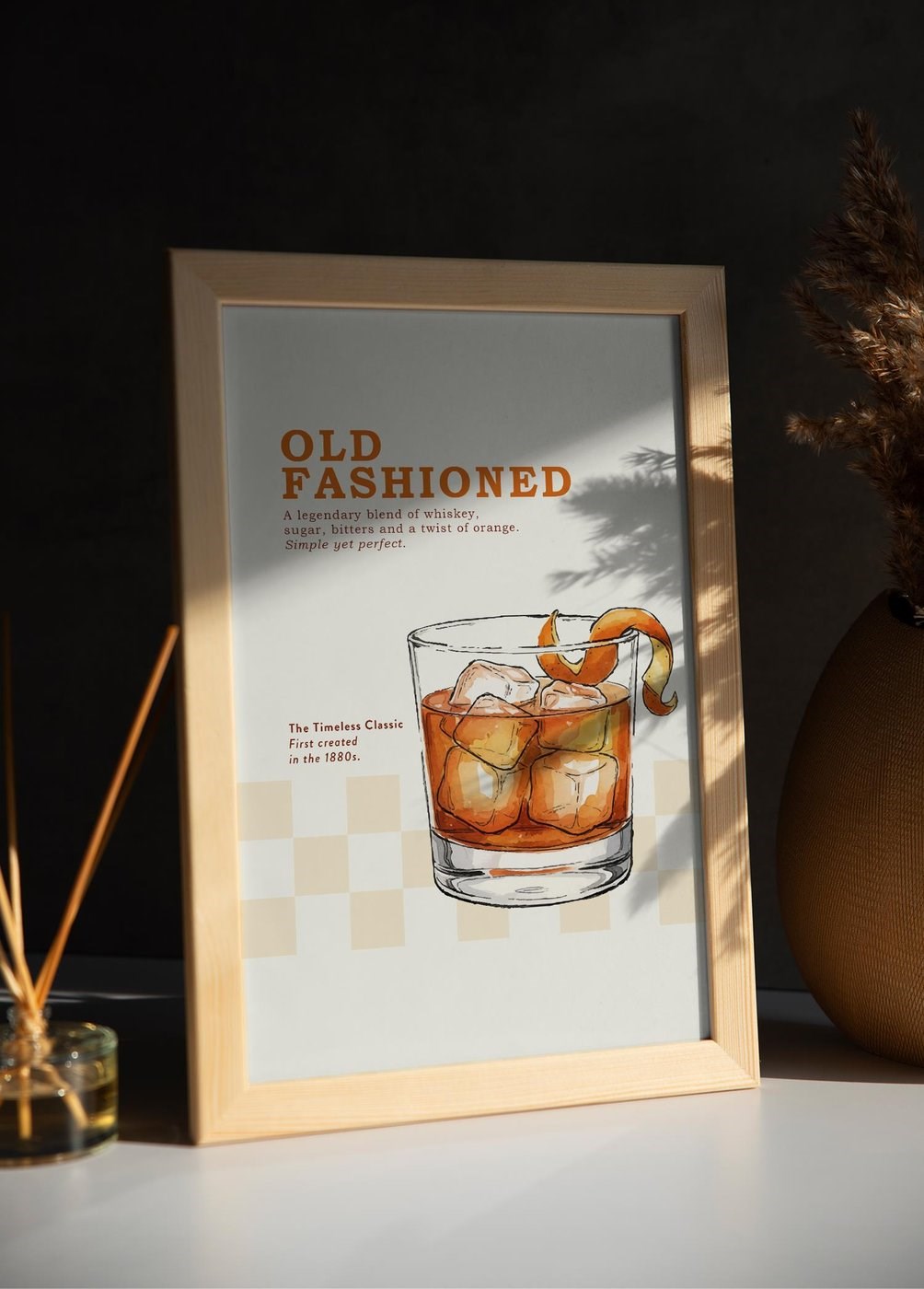 Old Fashioned Kokteyl Posteri