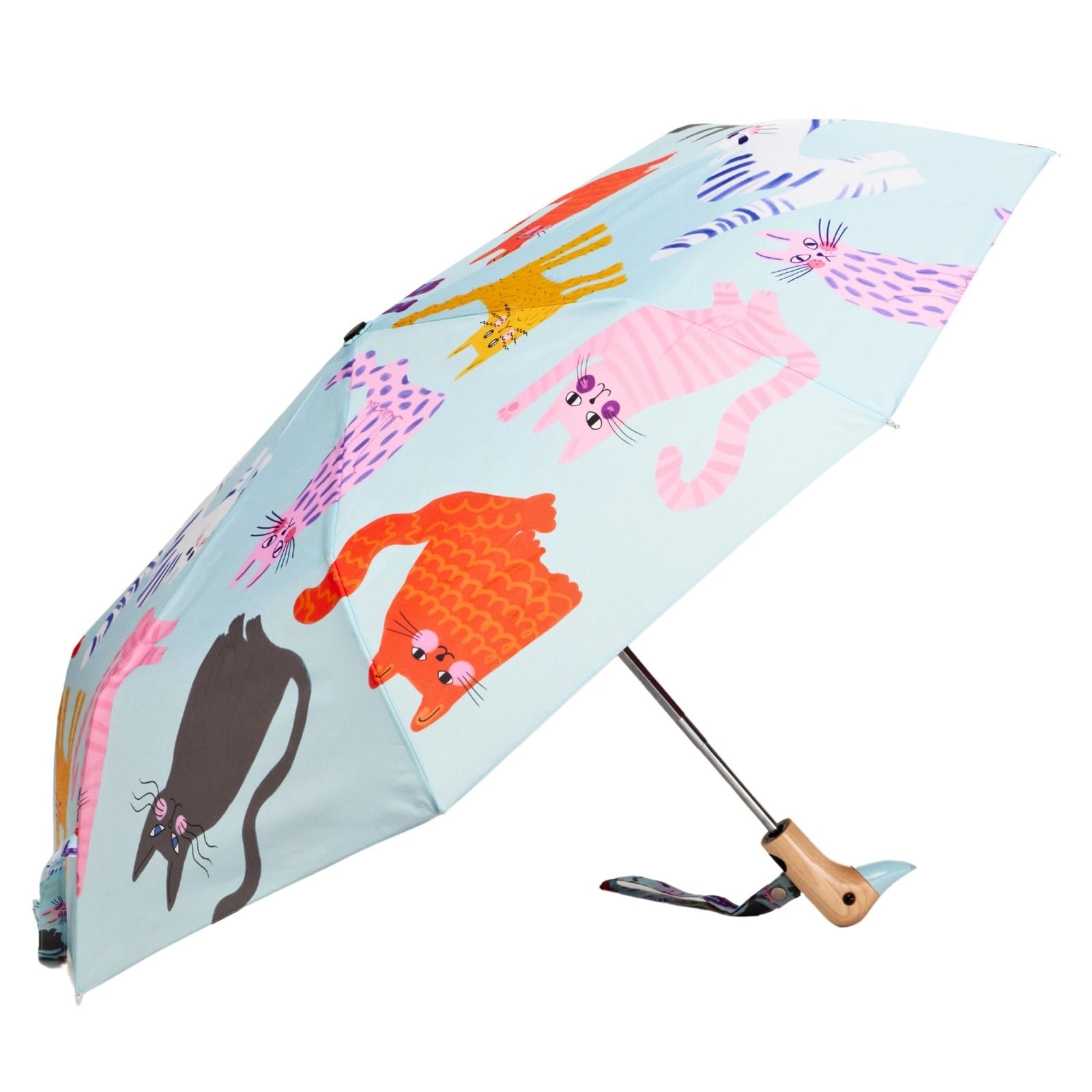 Original Duckhead Duck Kompakt Şemsiye Arty Cats Ice
