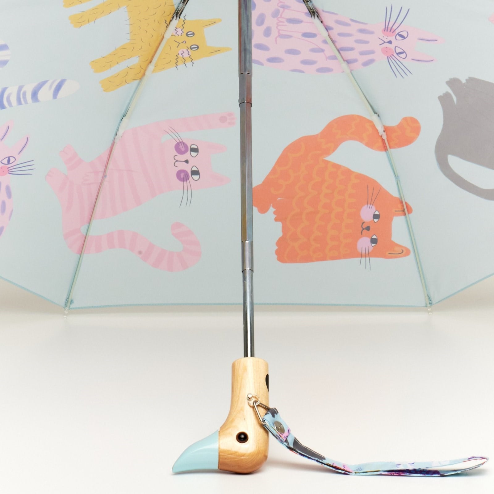 Original Duckhead Duck Kompakt Şemsiye Arty Cats Ice