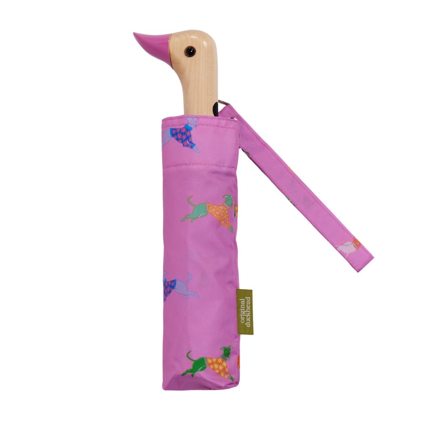 Original Duckhead Duck Kompakt Şemsiye Dogs in Pink