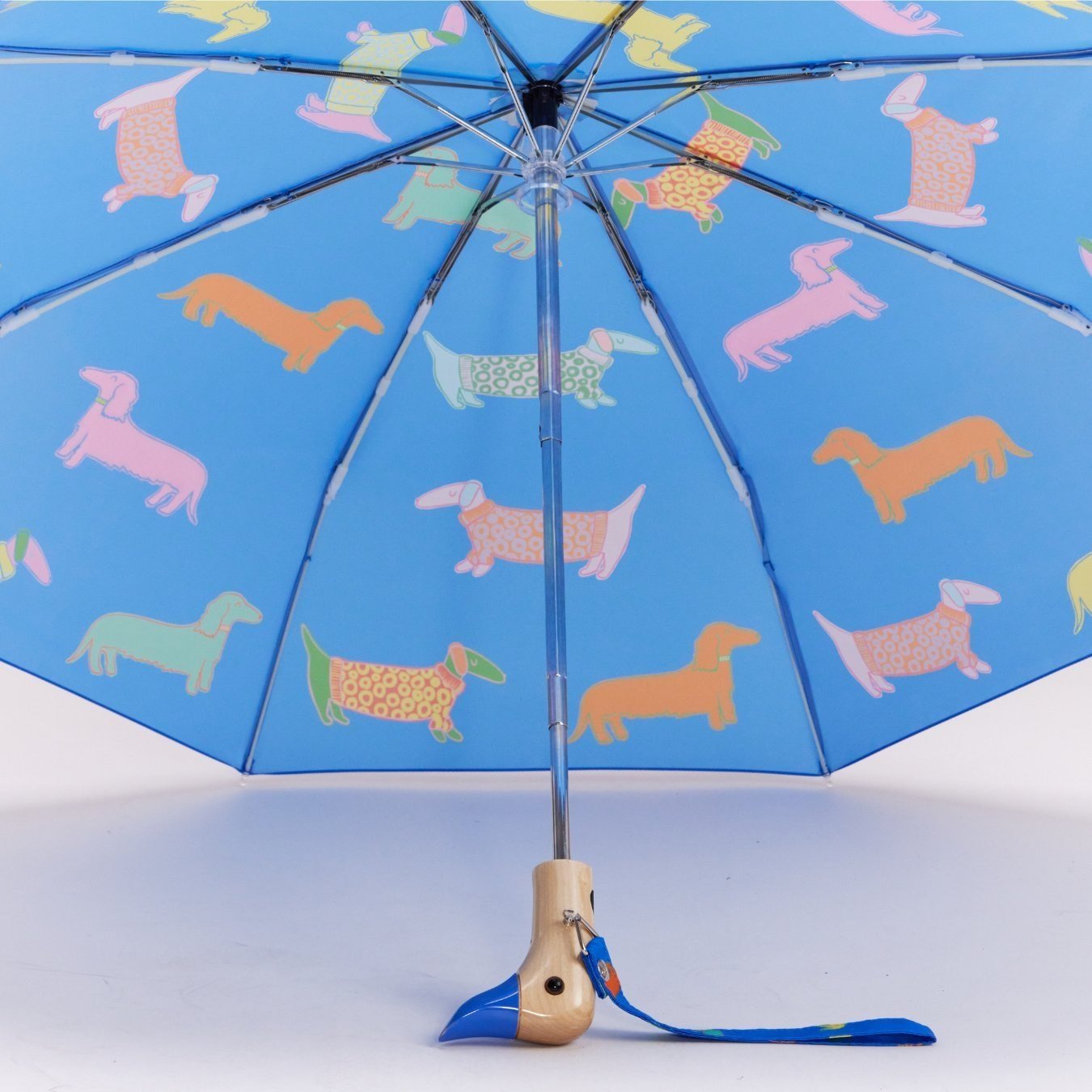 Original Duckhead Duck Kompakt Şemsiye Dogs in Blue