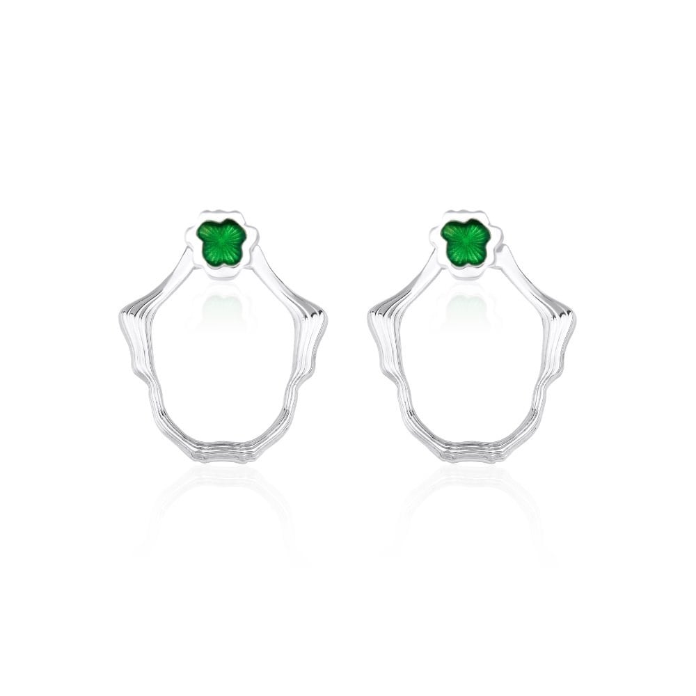 Oval Mineli Küpe
