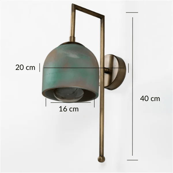 Pas Dokulu Bronz Metal Detaylı Duvar Aplik