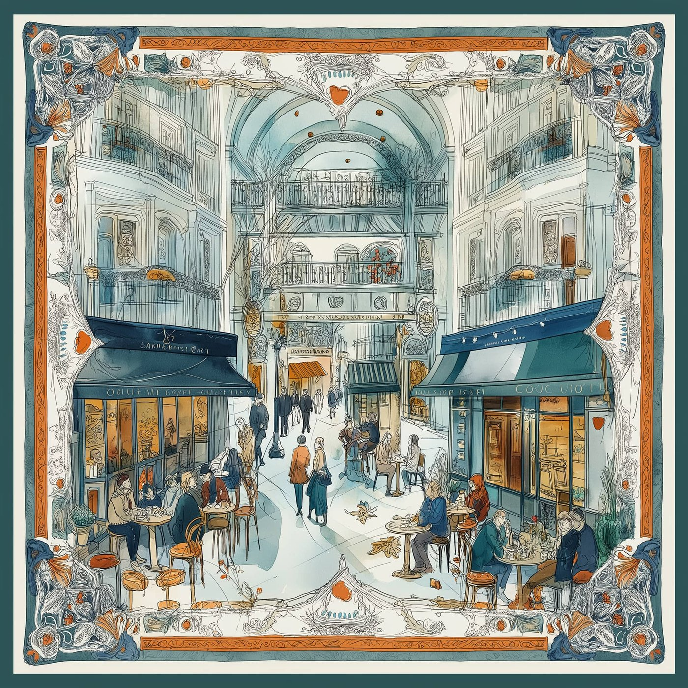 Passage Romantique İpek Fular | Pure Paris