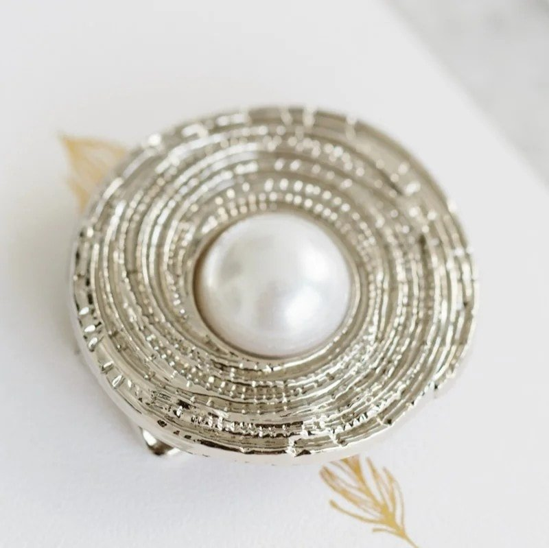 Pearl Fular Aksesuarı Silver | Pure Paris
