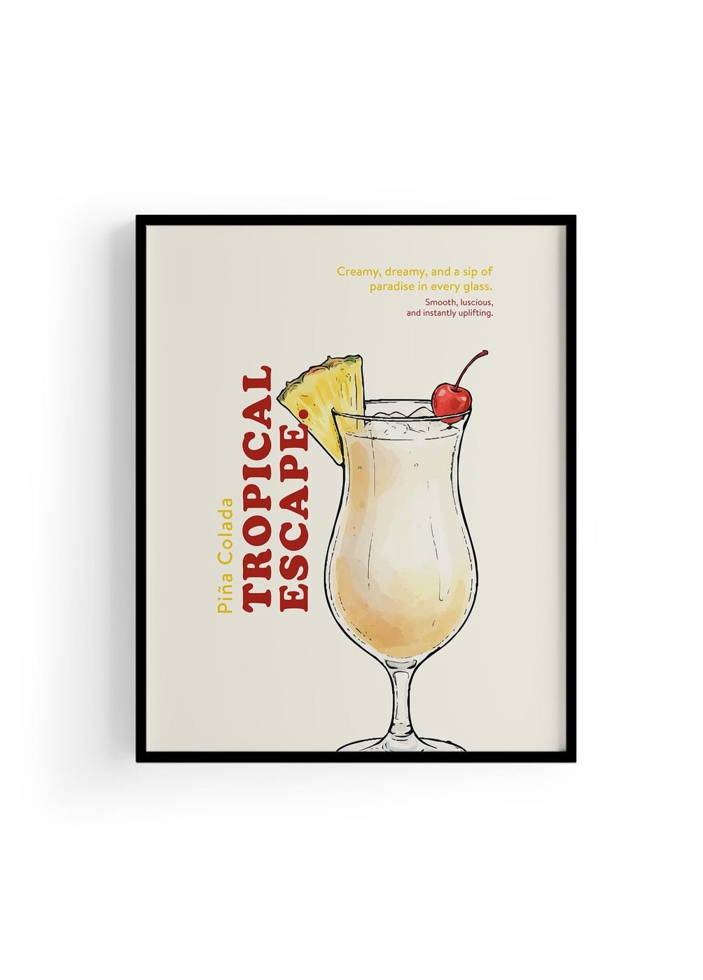Piña Colada Kokteyl Posteri