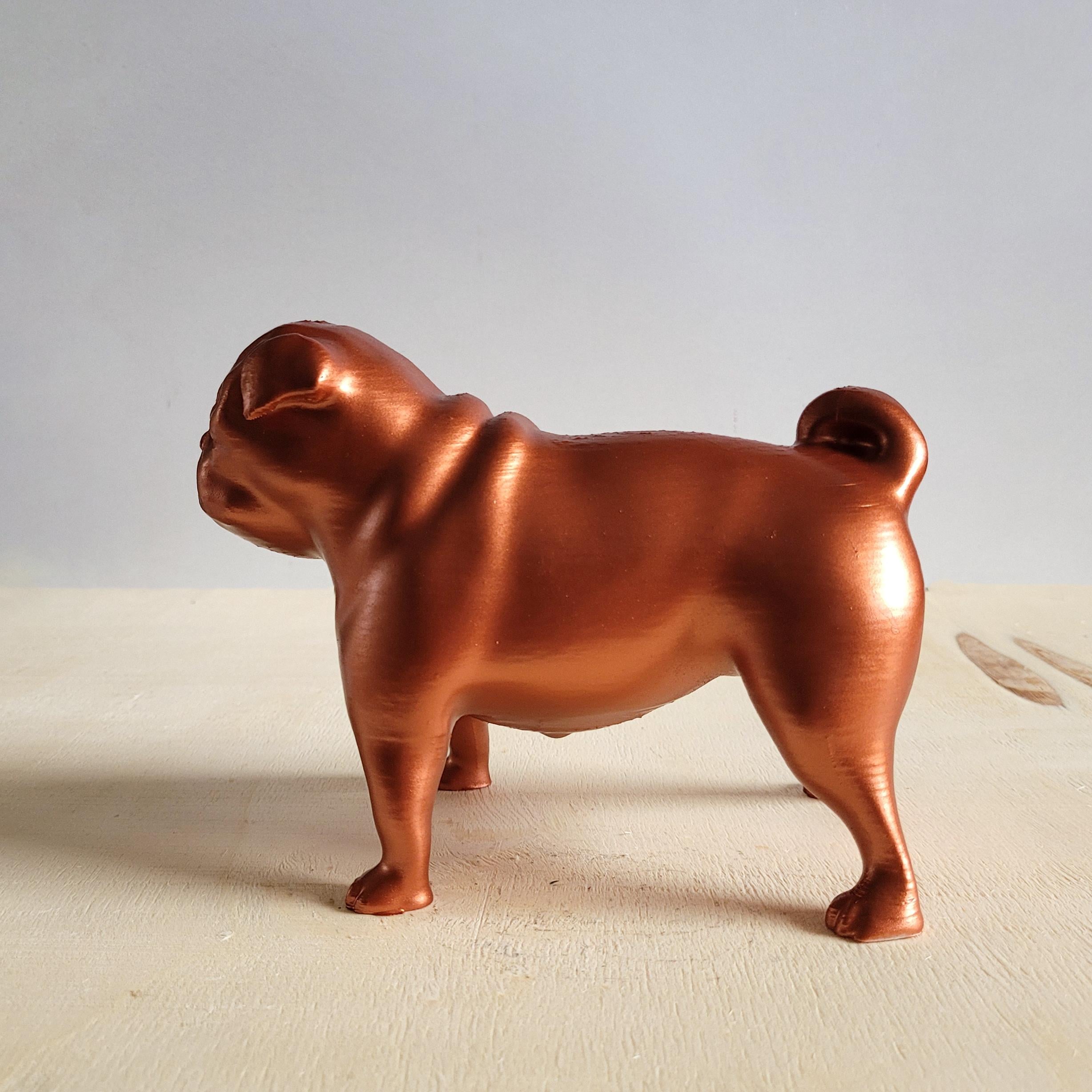 Pug Köpek Figürü | Bakır