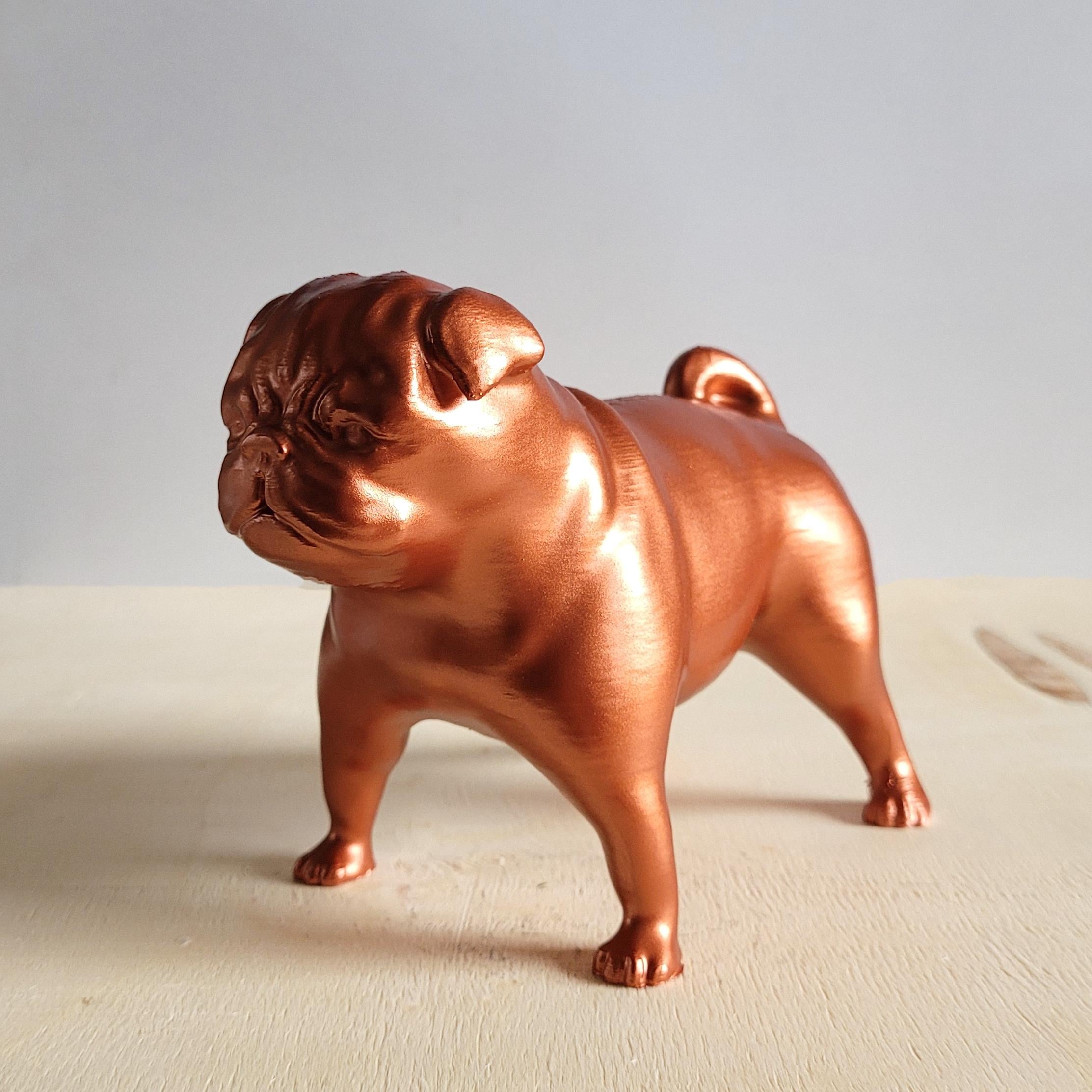 Pug Köpek Figürü | Bakır