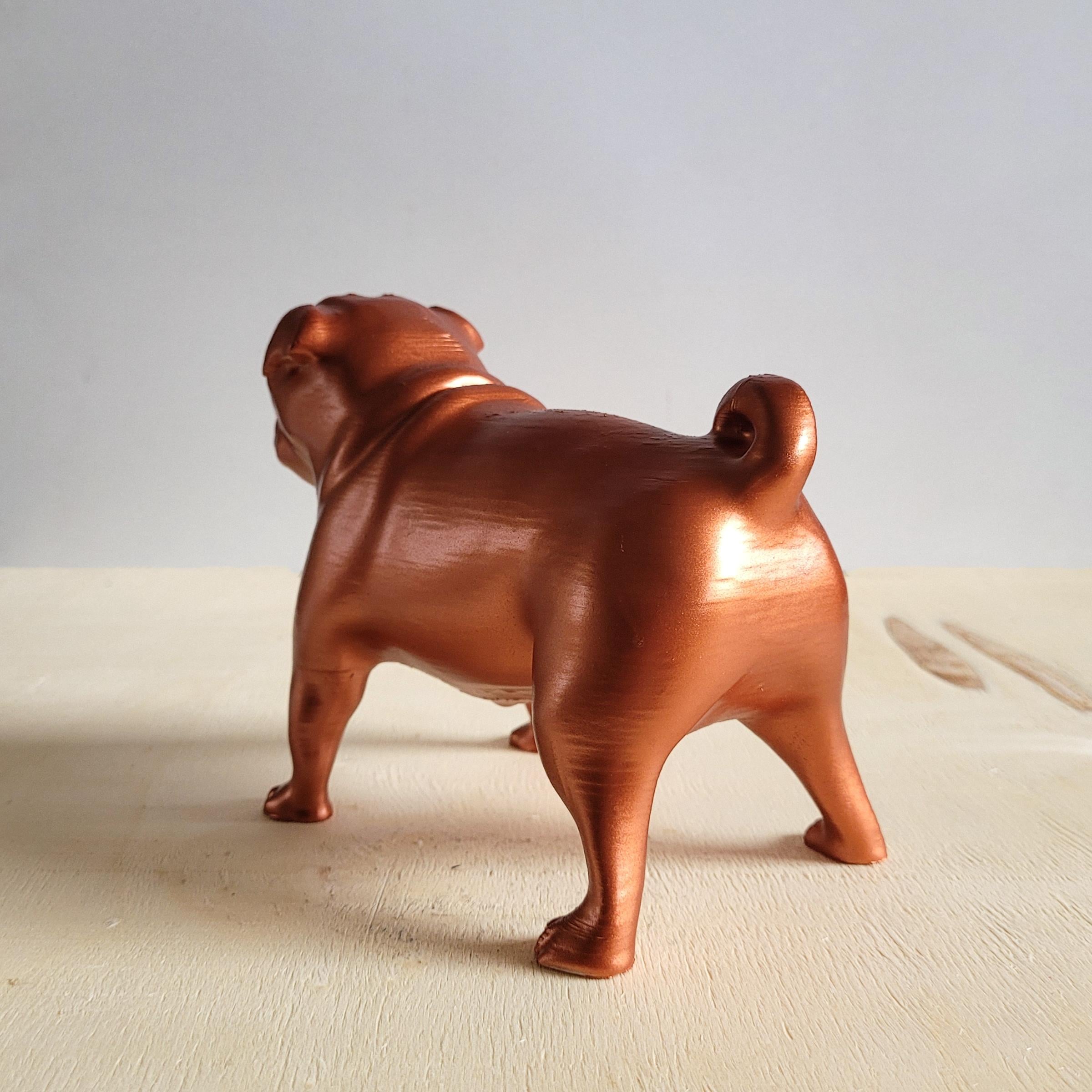 Pug Köpek Figürü | Bakır