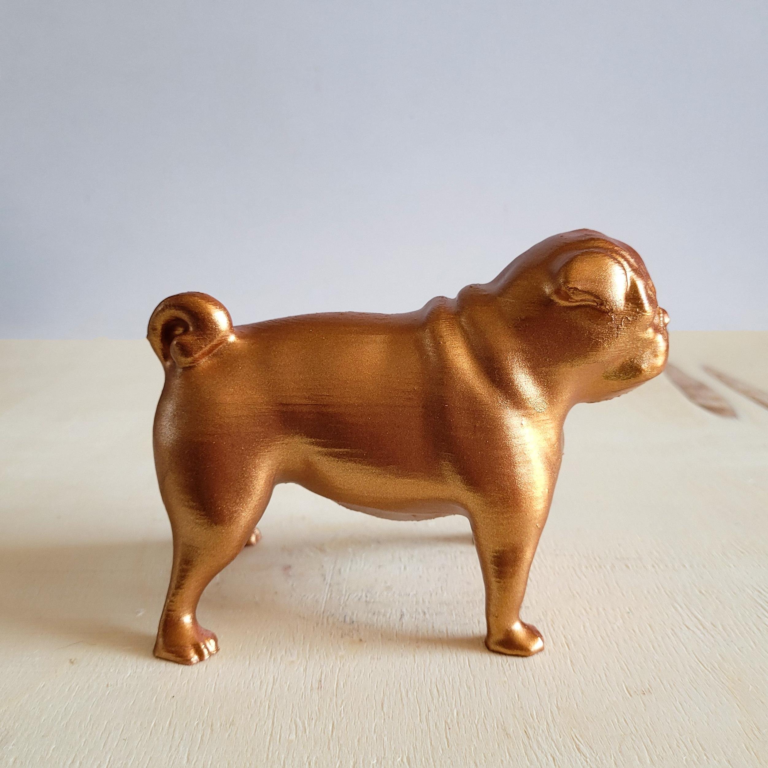 Pug Köpek Figürü | Bronz