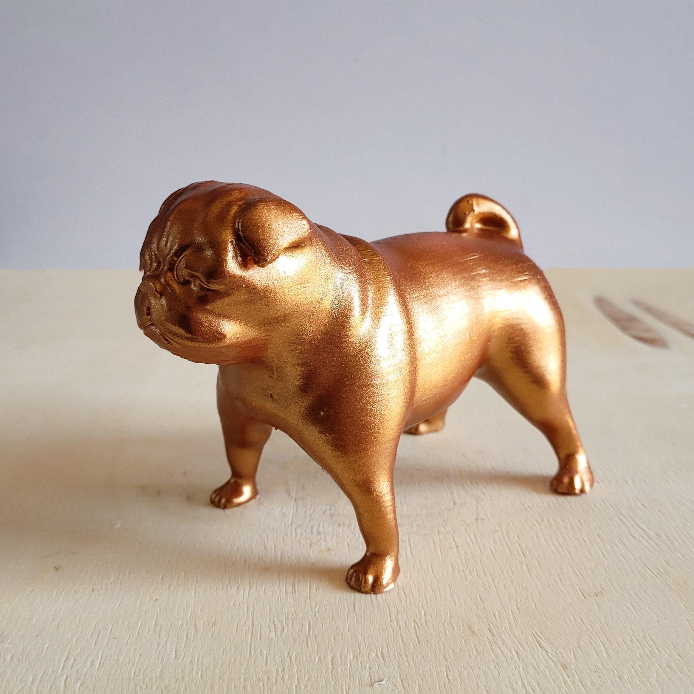 Pug Köpek Figürü | Bronz