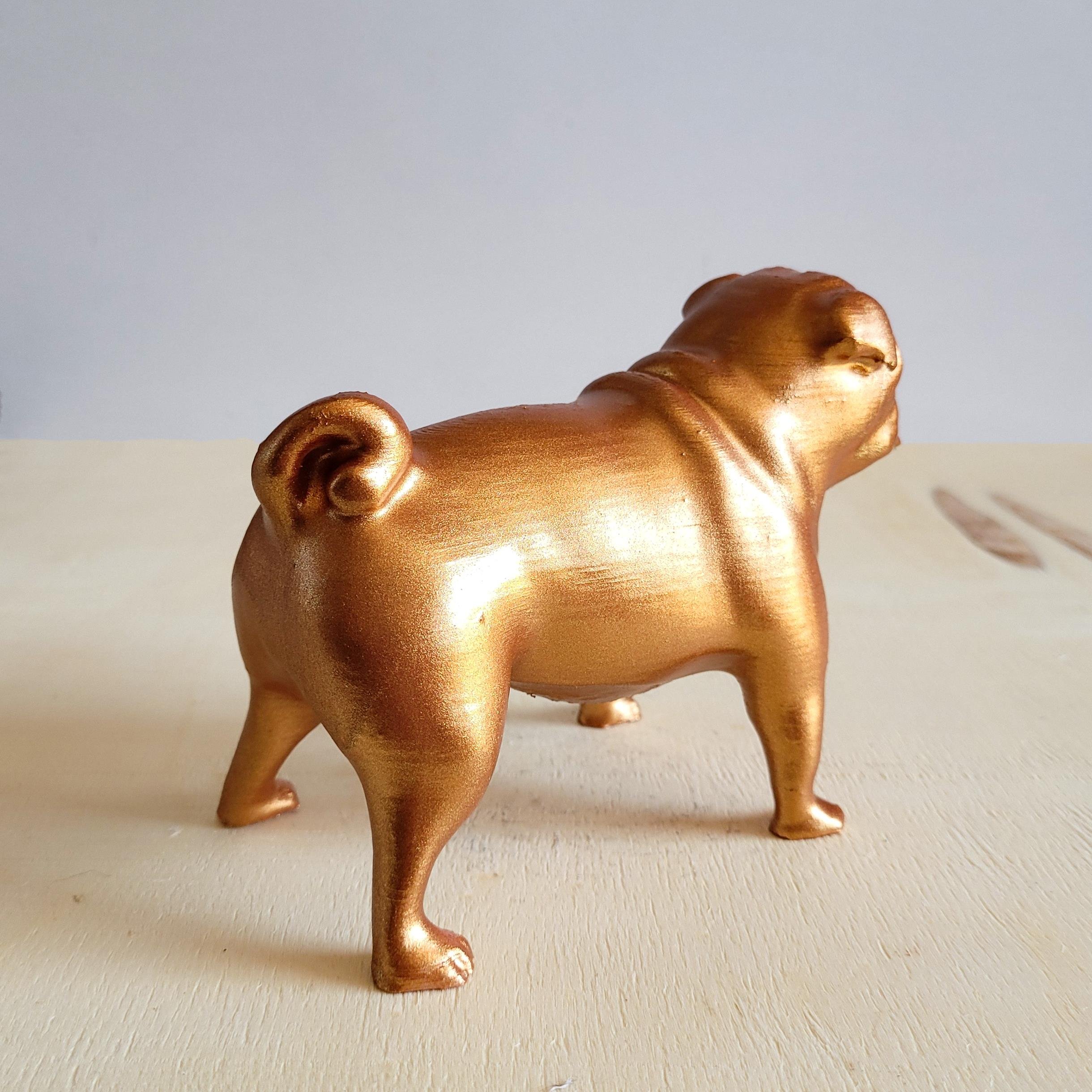 Pug Köpek Figürü | Bronz