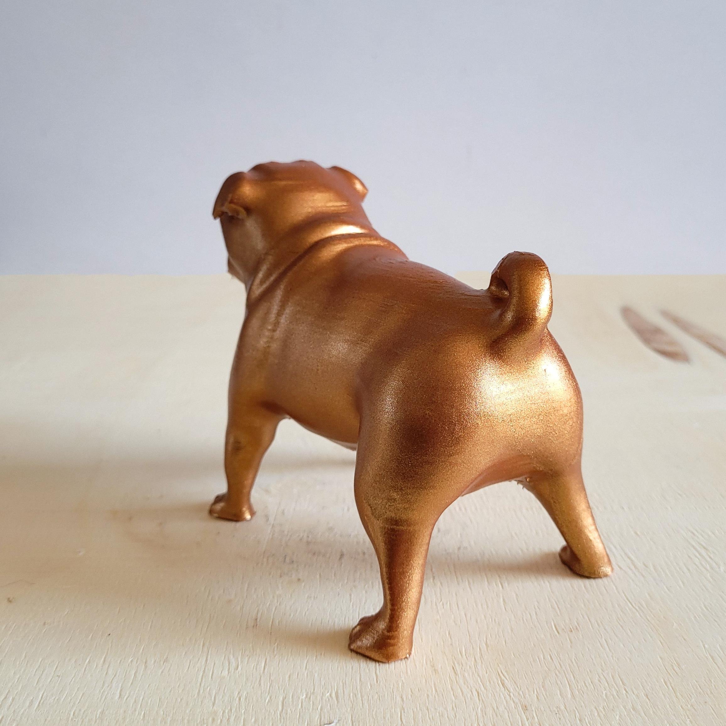 Pug Köpek Figürü | Bronz