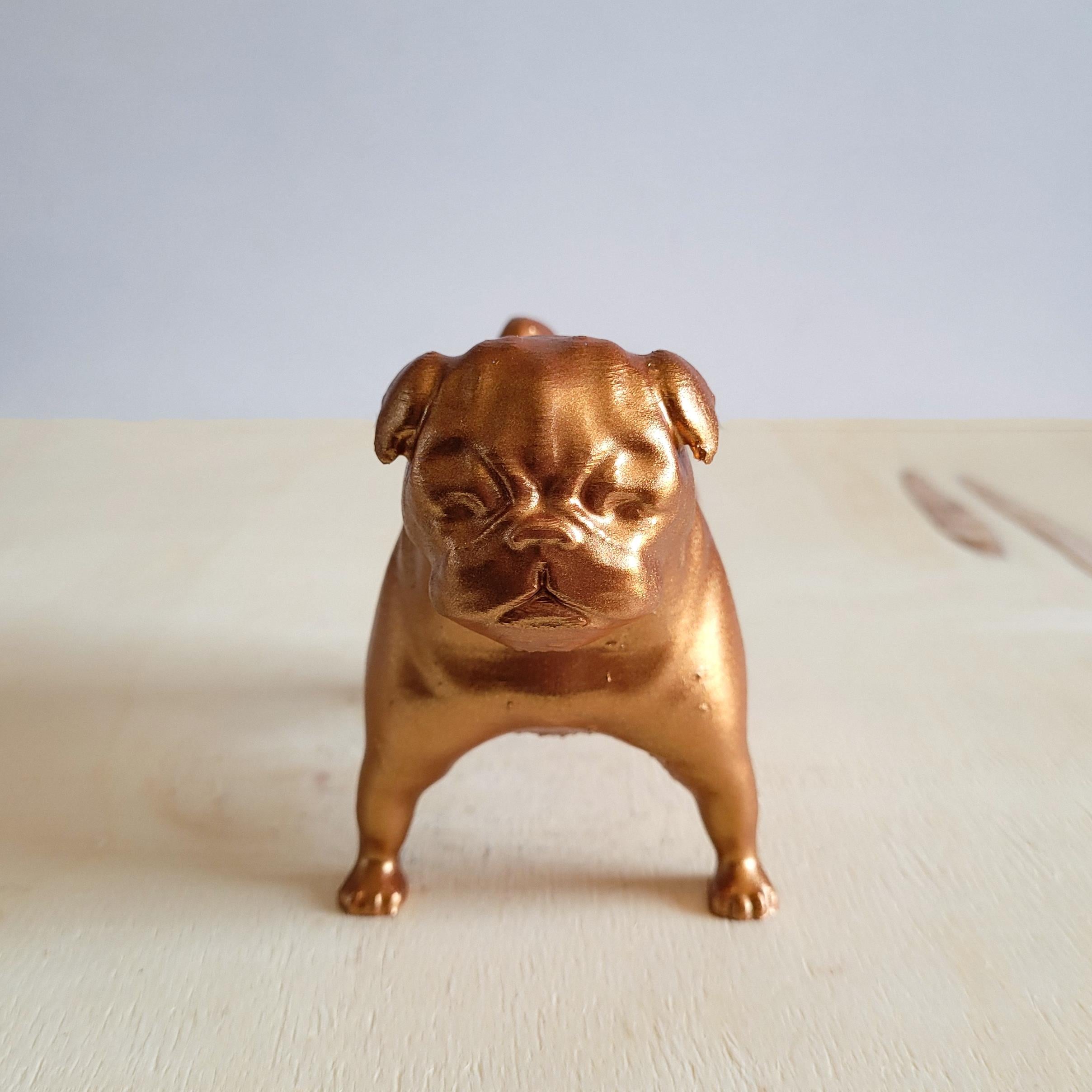Pug Köpek Figürü | Bronz