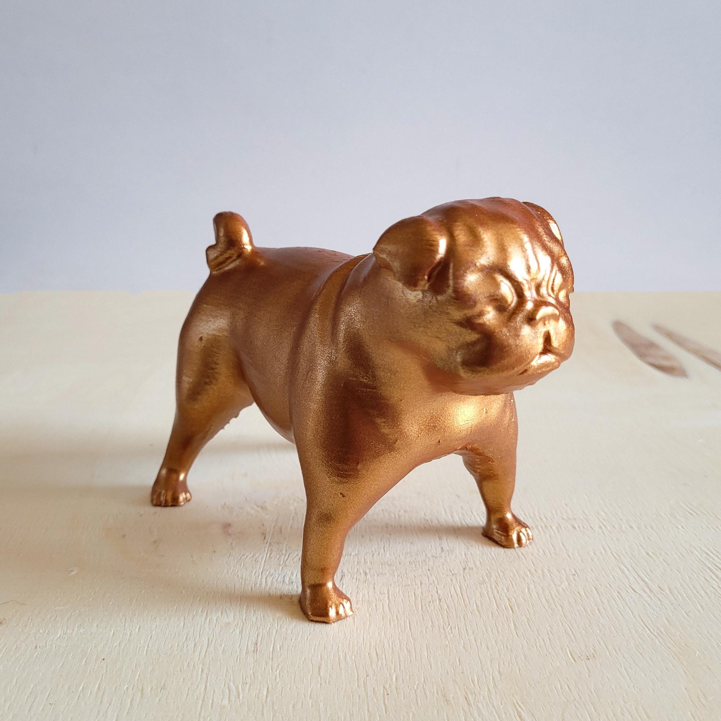Pug Köpek Figürü | Bronz
