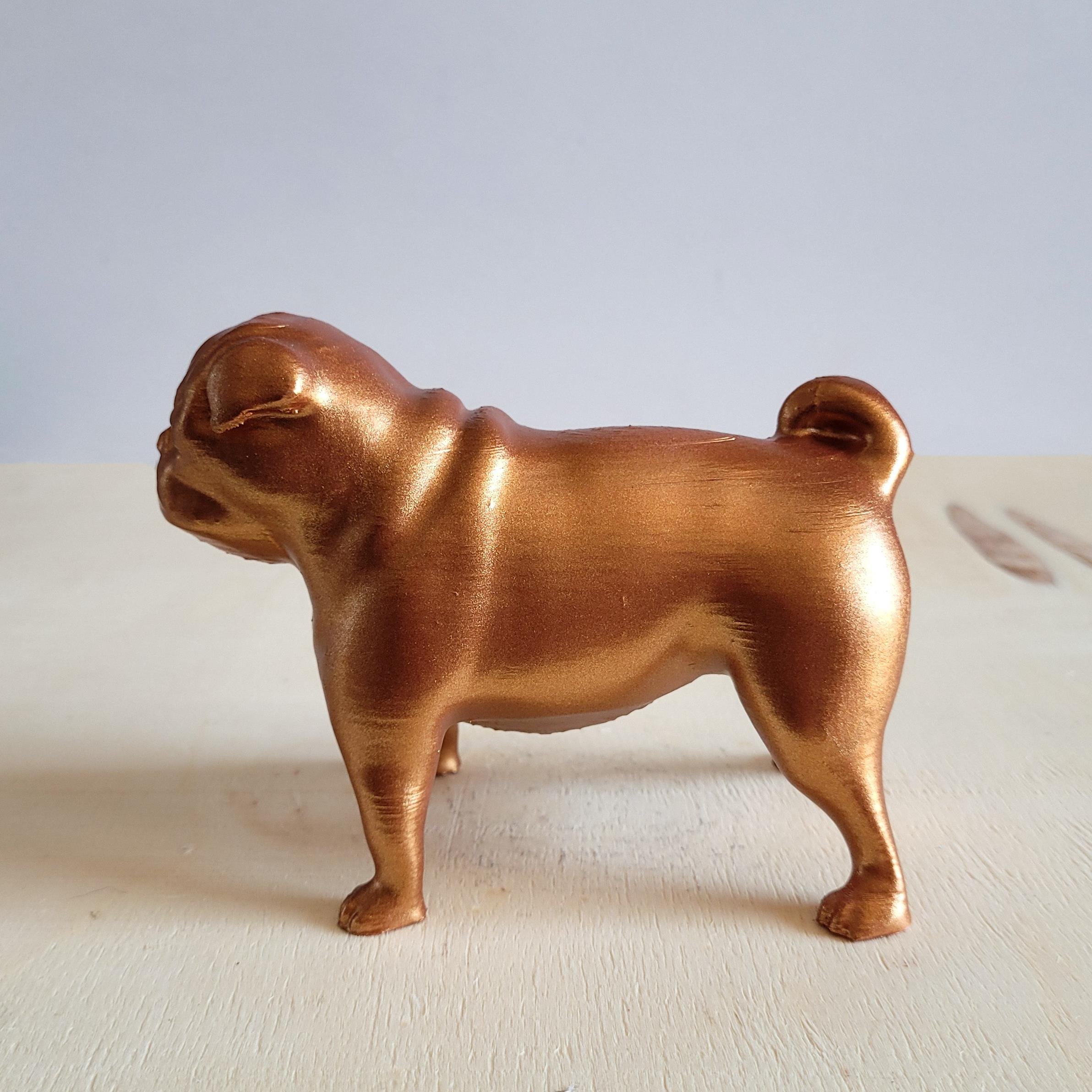 Pug Köpek Figürü | Bronz