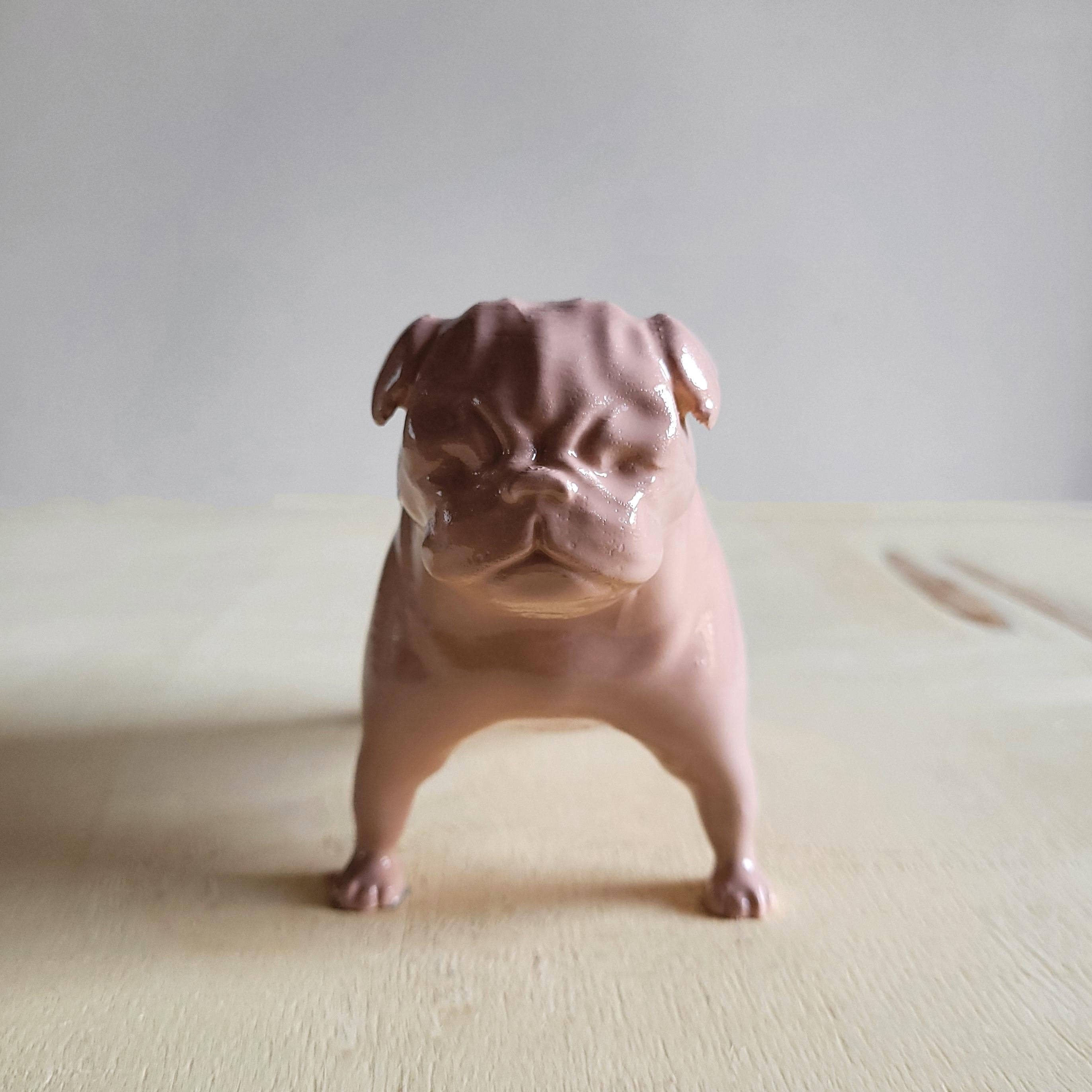 Pug Köpek Figürü | Gül