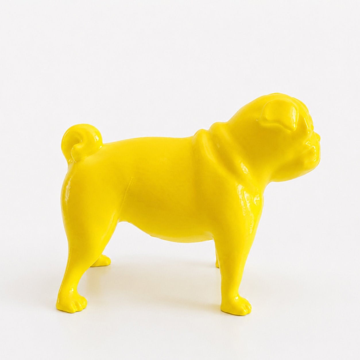 Pug Köpek Figürü | Limon Sarı