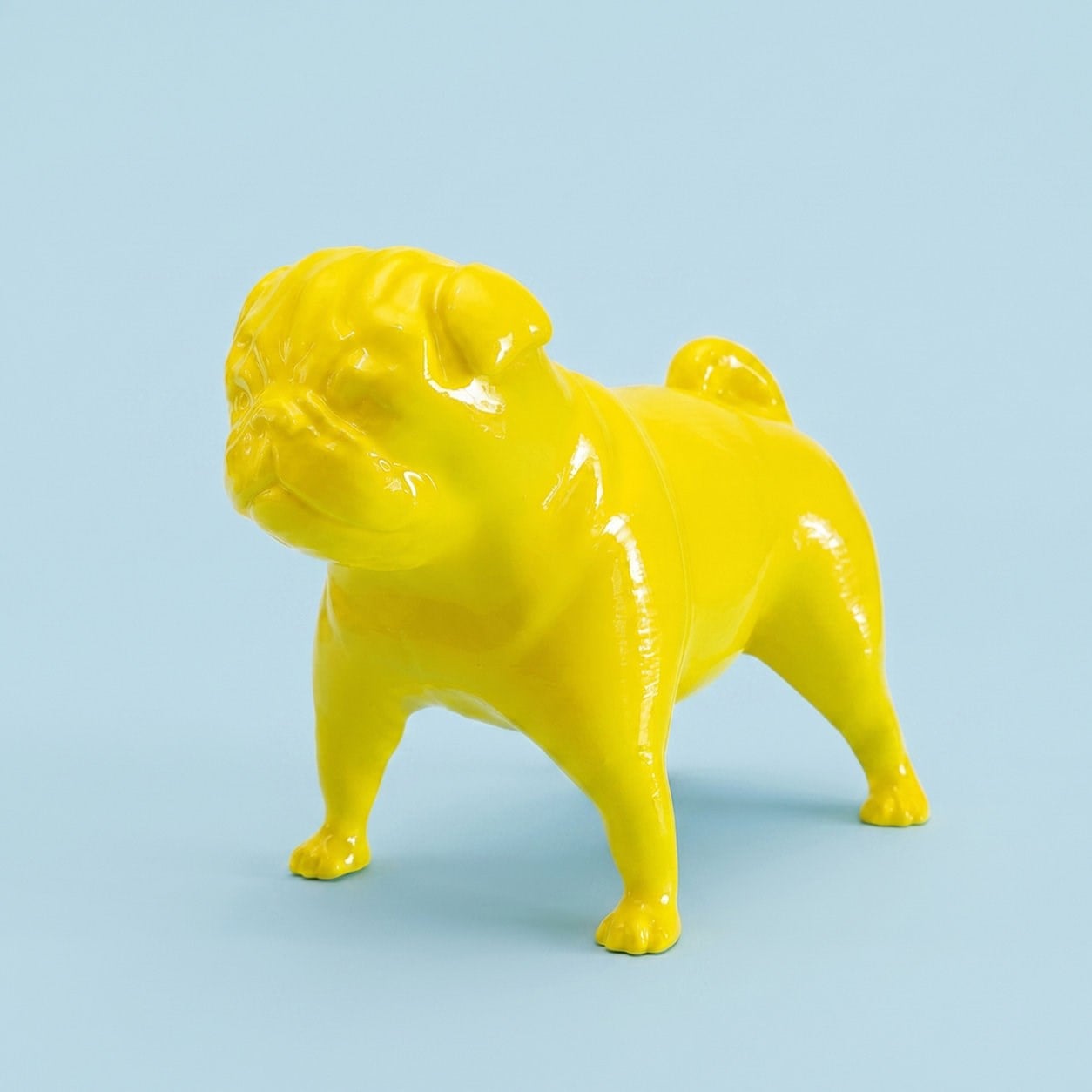 Pug Köpek Figürü | Limon Sarı