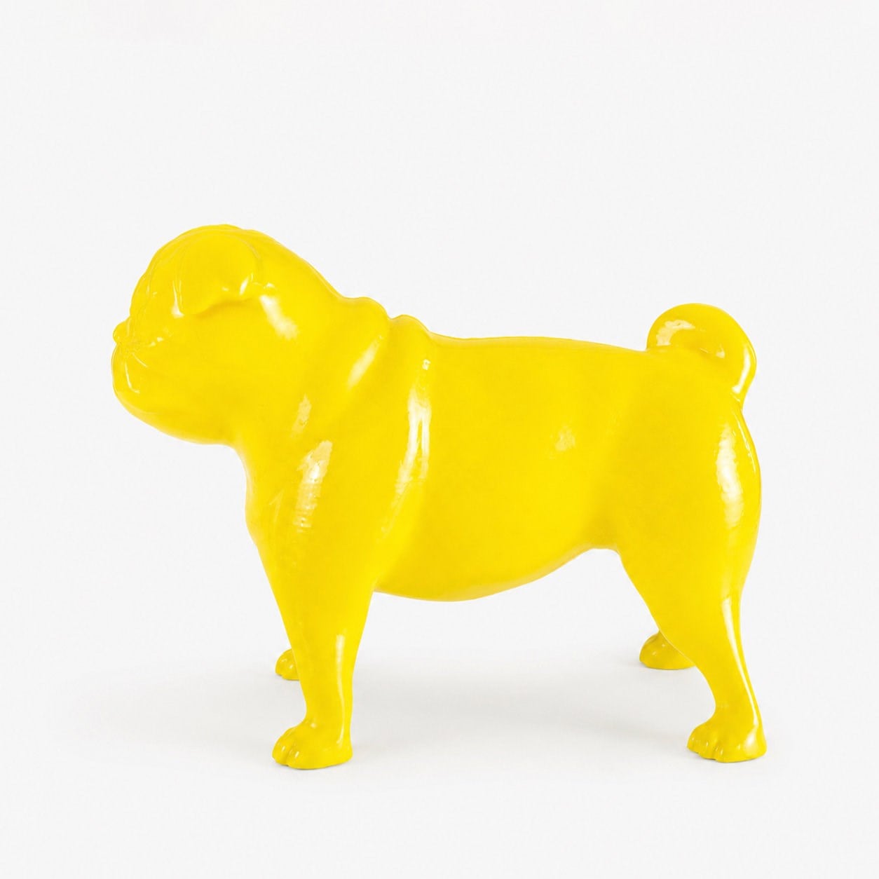 Pug Köpek Figürü | Limon Sarı
