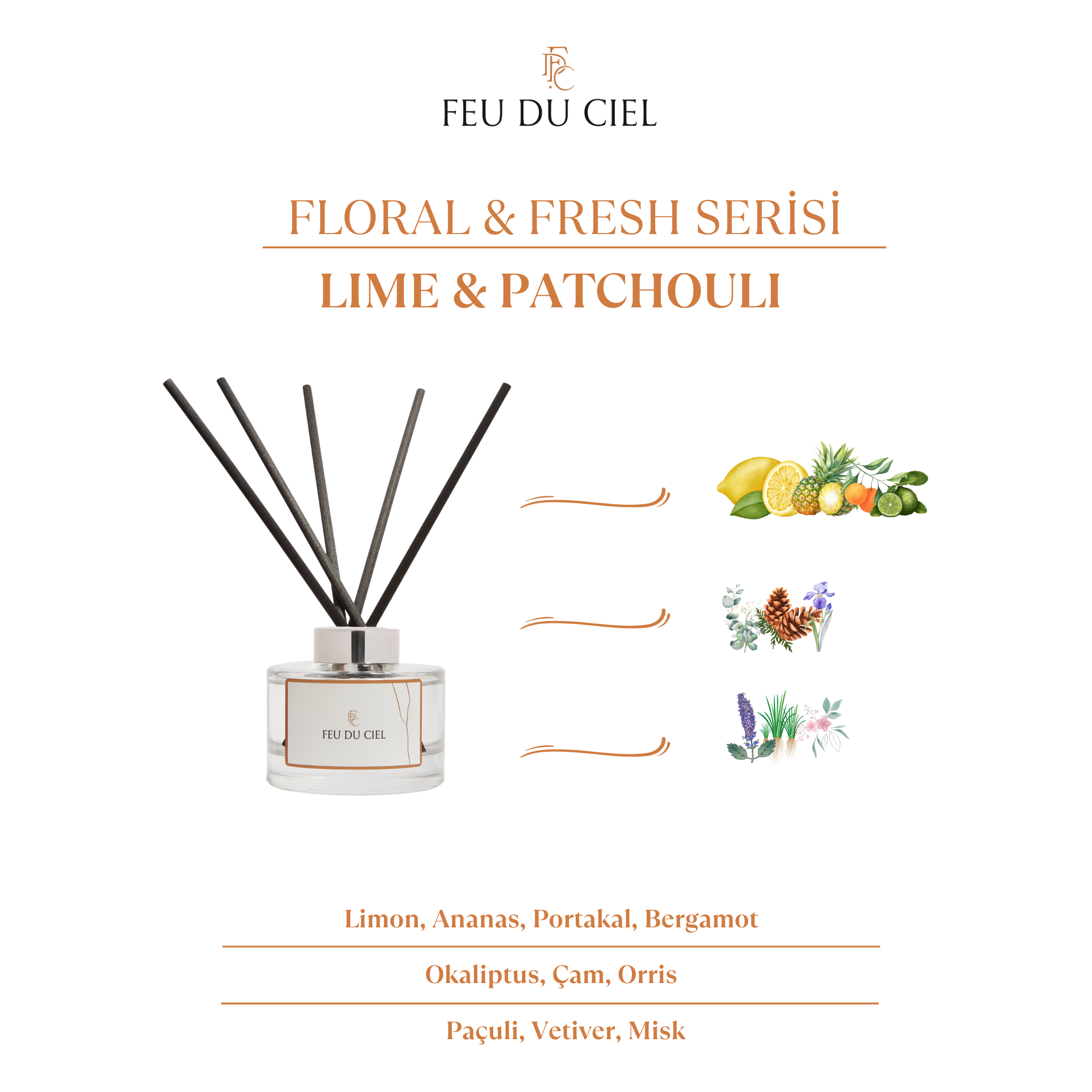 Pure Lime & Patchouli Oda Kokusu