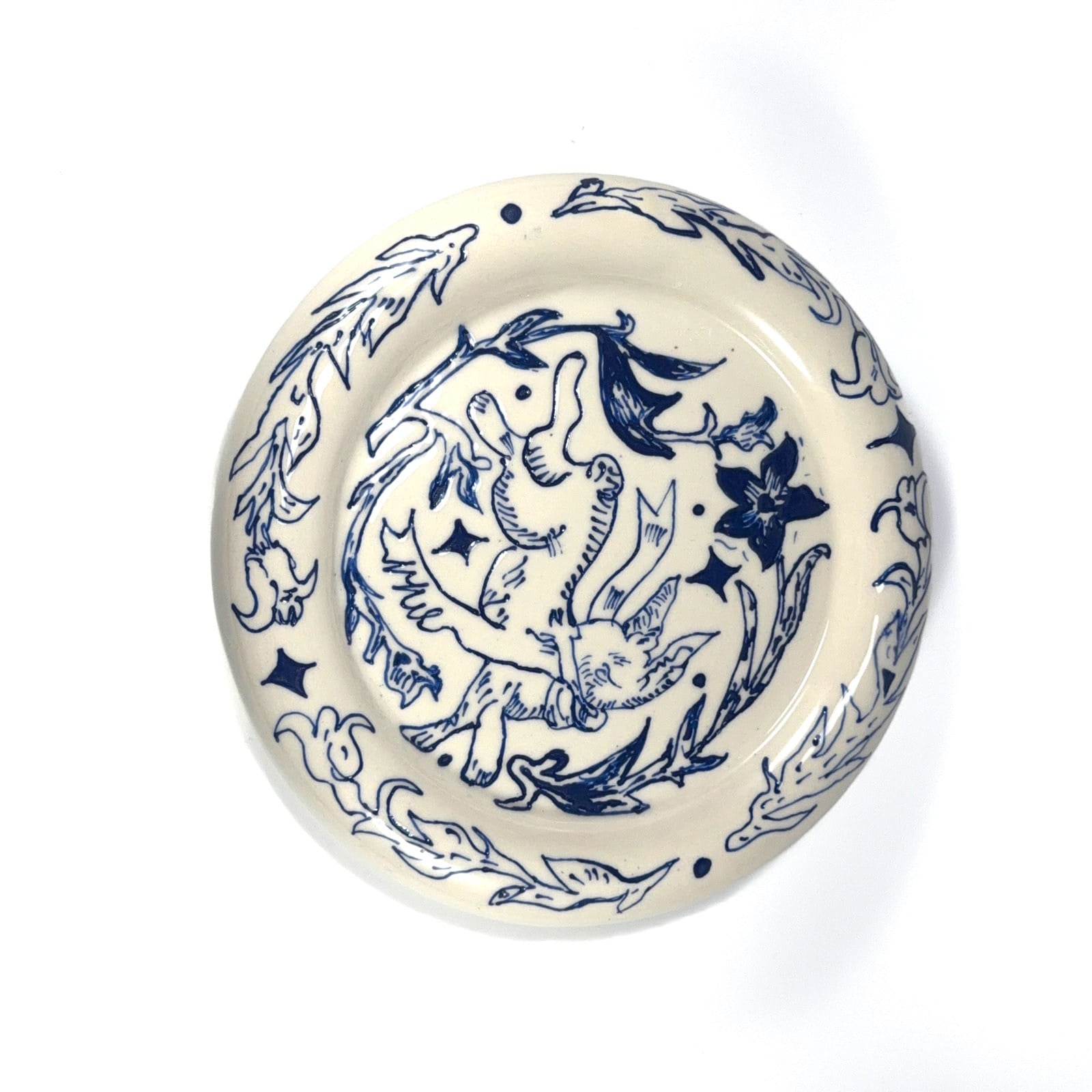 Rabbit Artplate Seramik Tabak