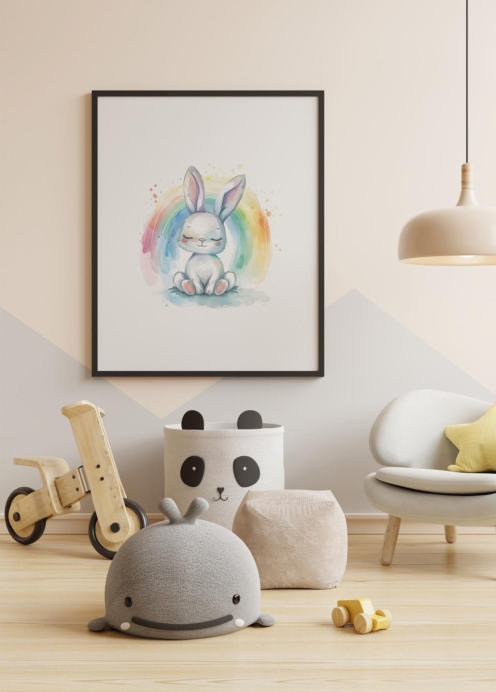 Rainbow Bunny | Çocuk Odası Tablo
