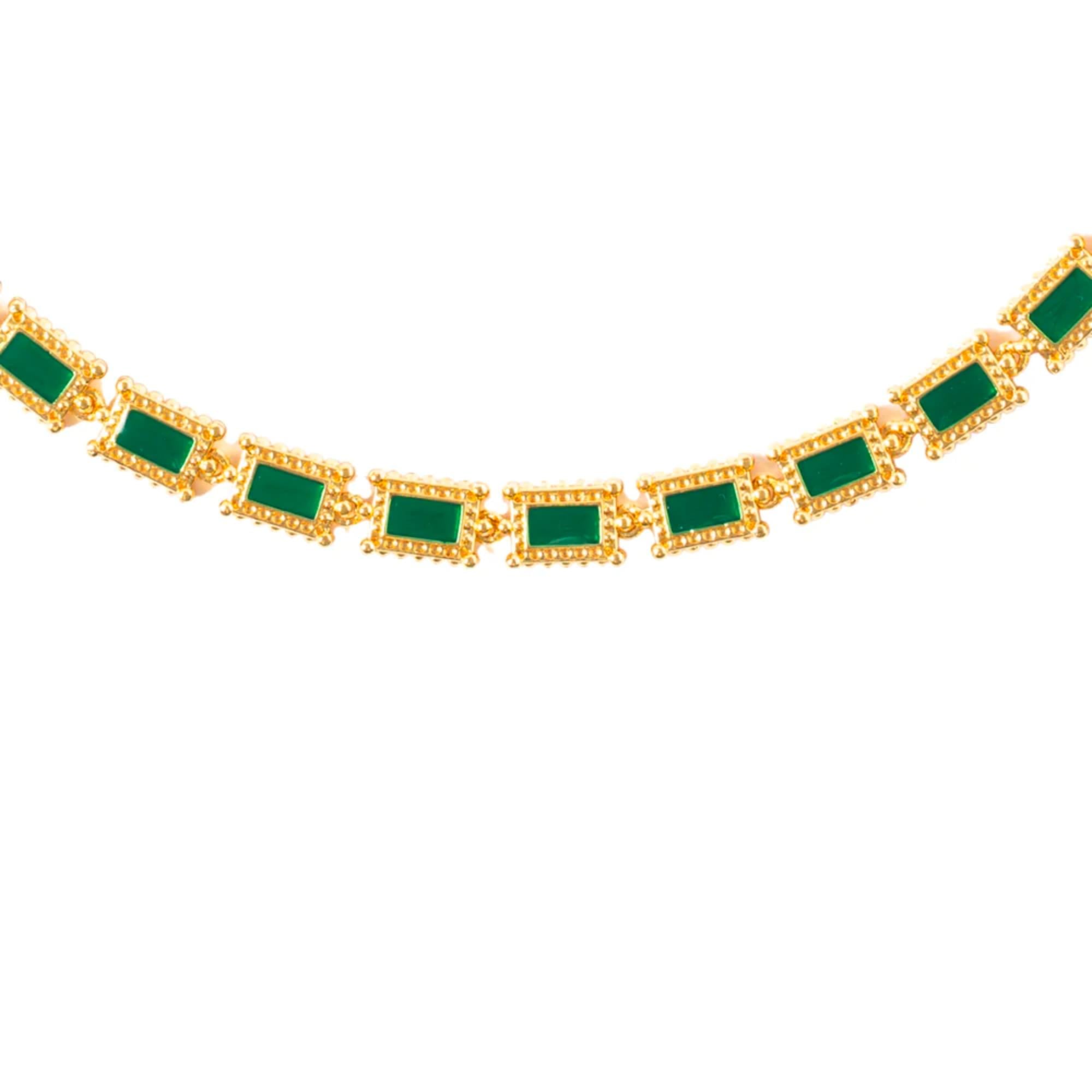 Ravenna Rectangle Enamel Kolye