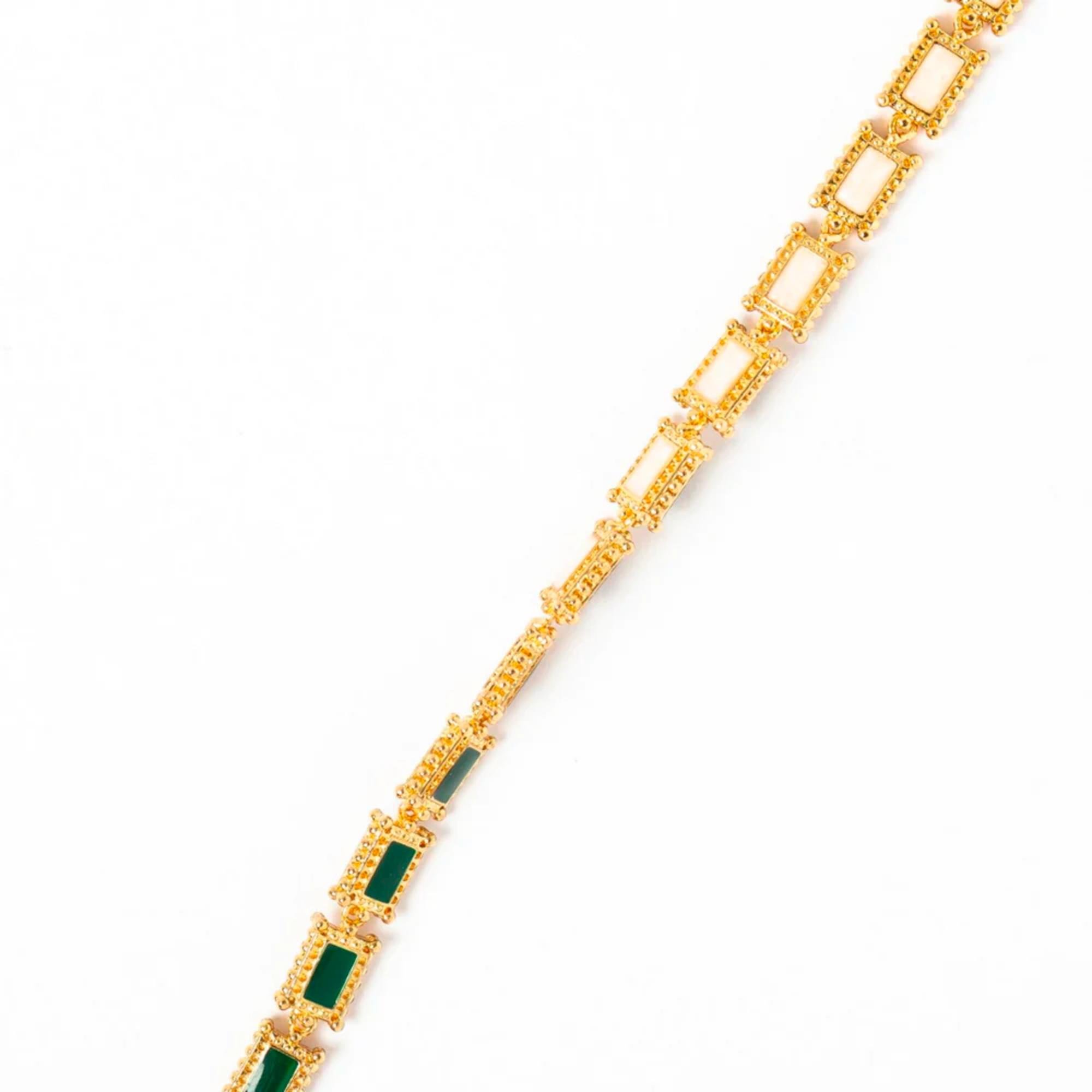 Ravenna Rectangle Enamel Kolye