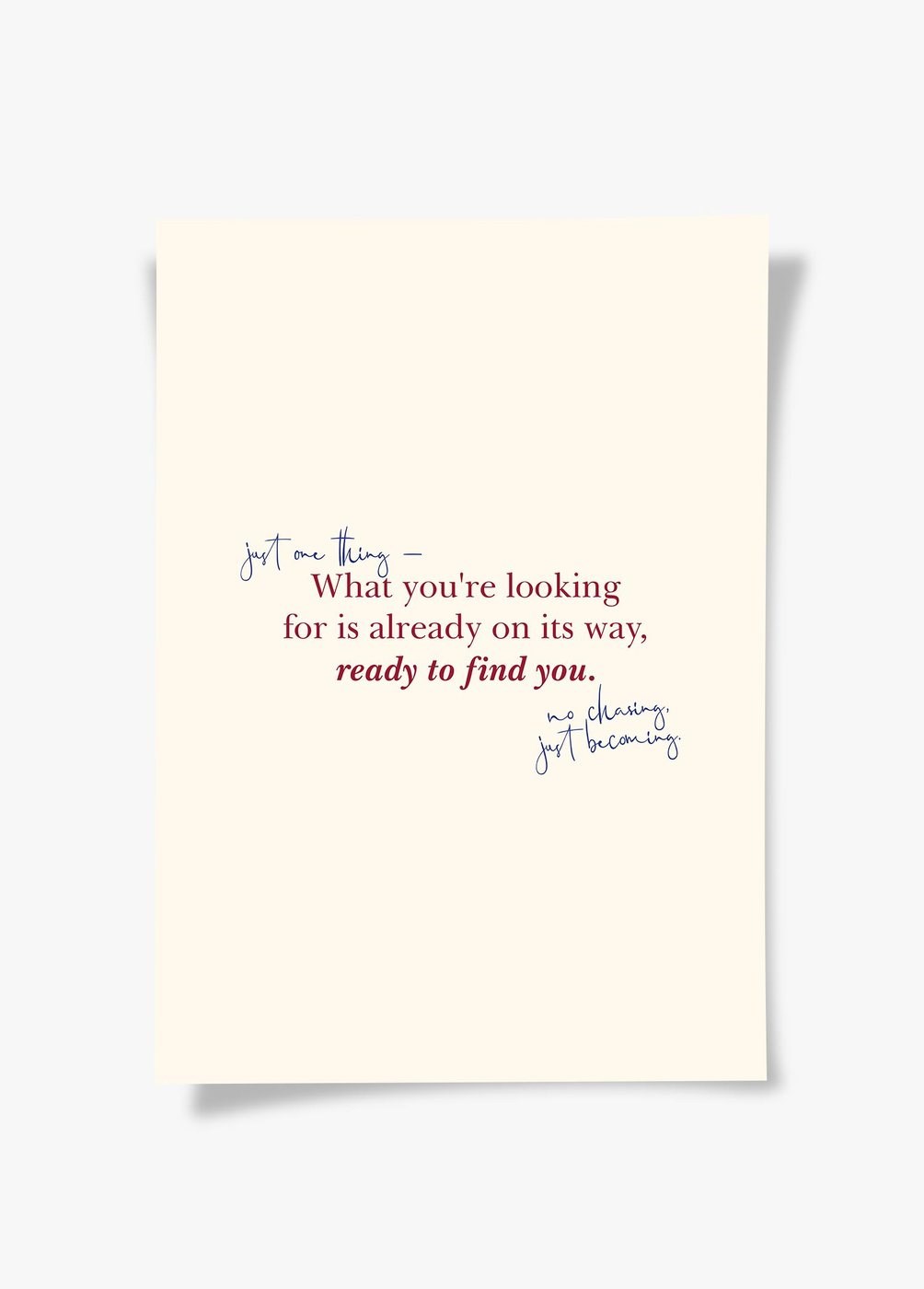 Ready To Find You | Tipografi Posteri