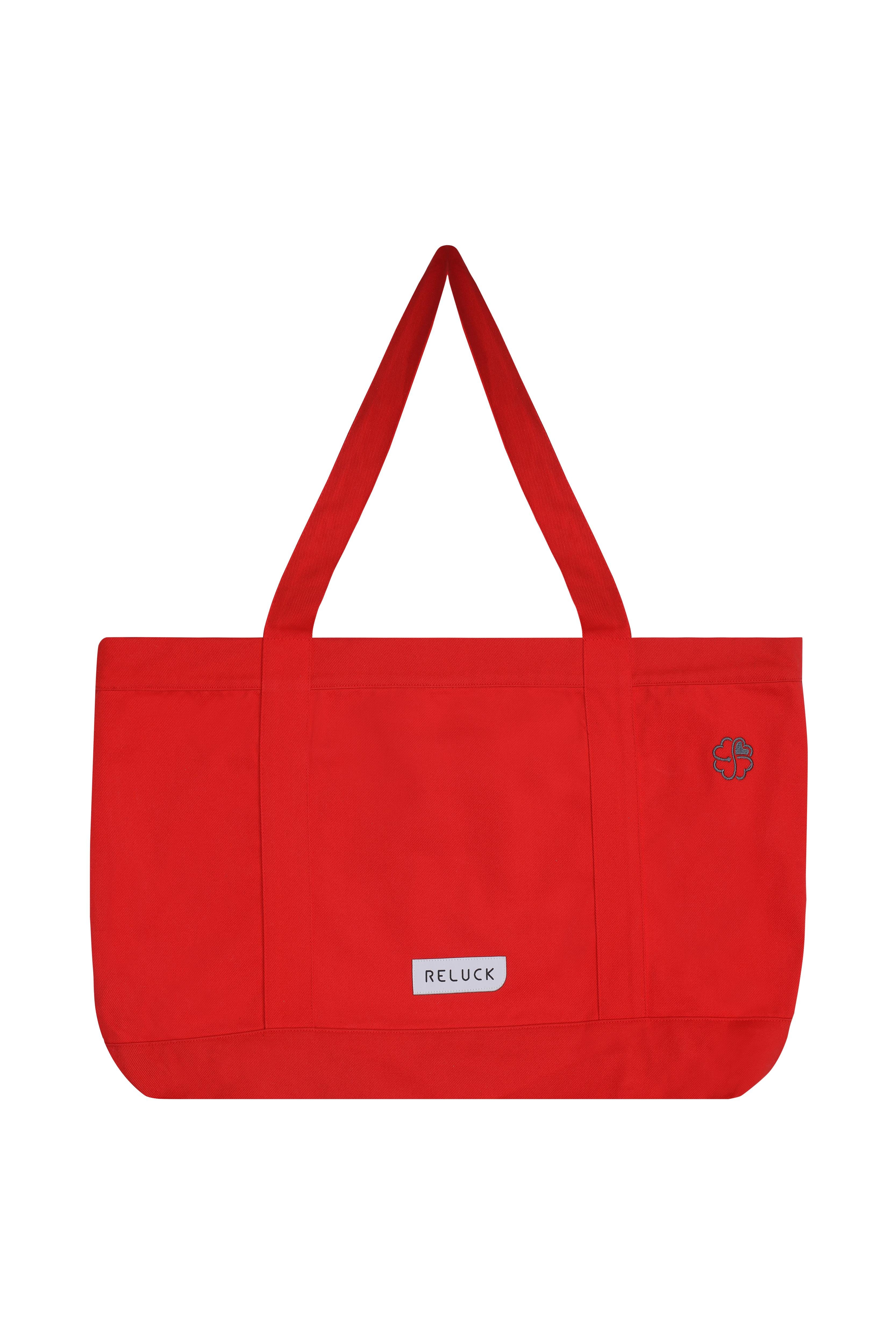 Recycled Big Tote Bag - Kırmızı