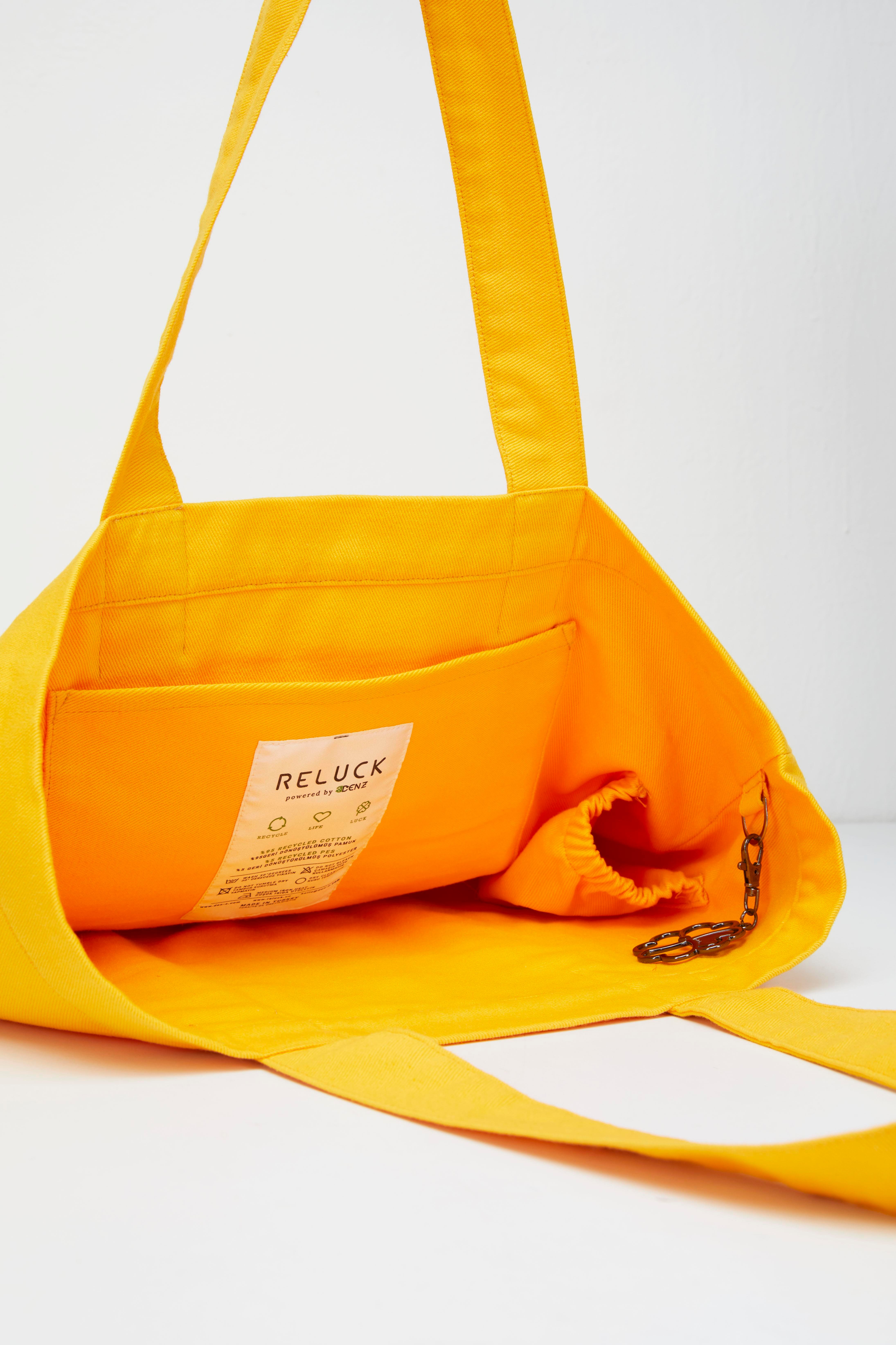 Recycled Big Tote Bag - Sarı
