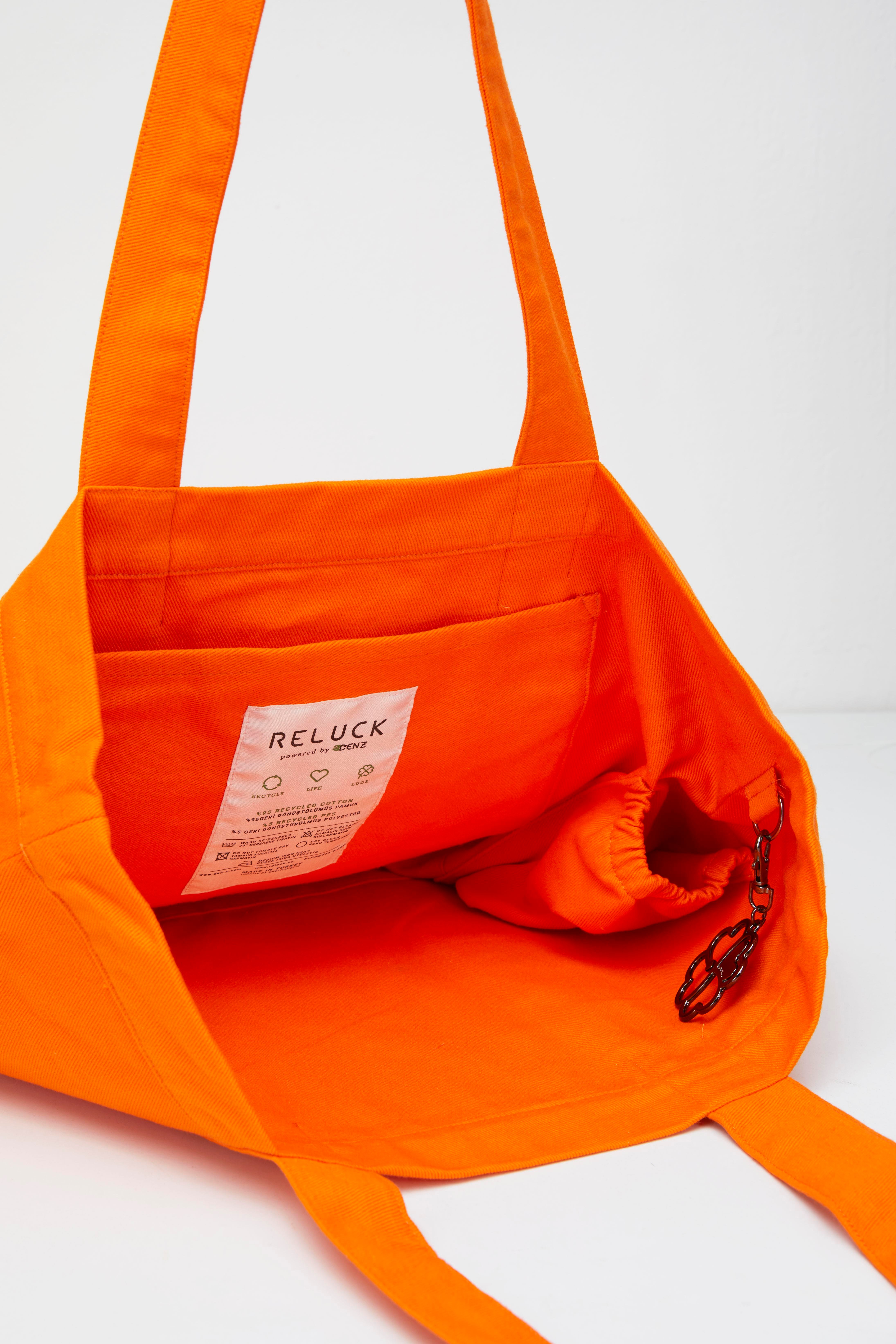 Recycled Big Tote Bag - Turuncu
