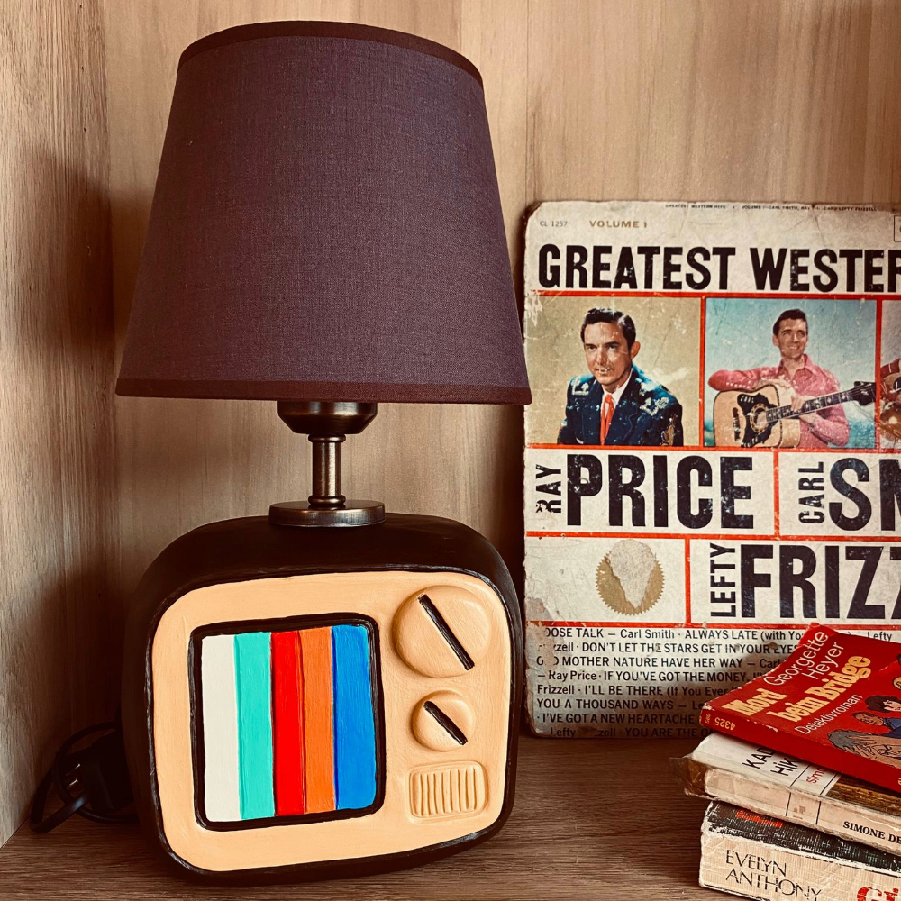 Retro Tv Abajur 