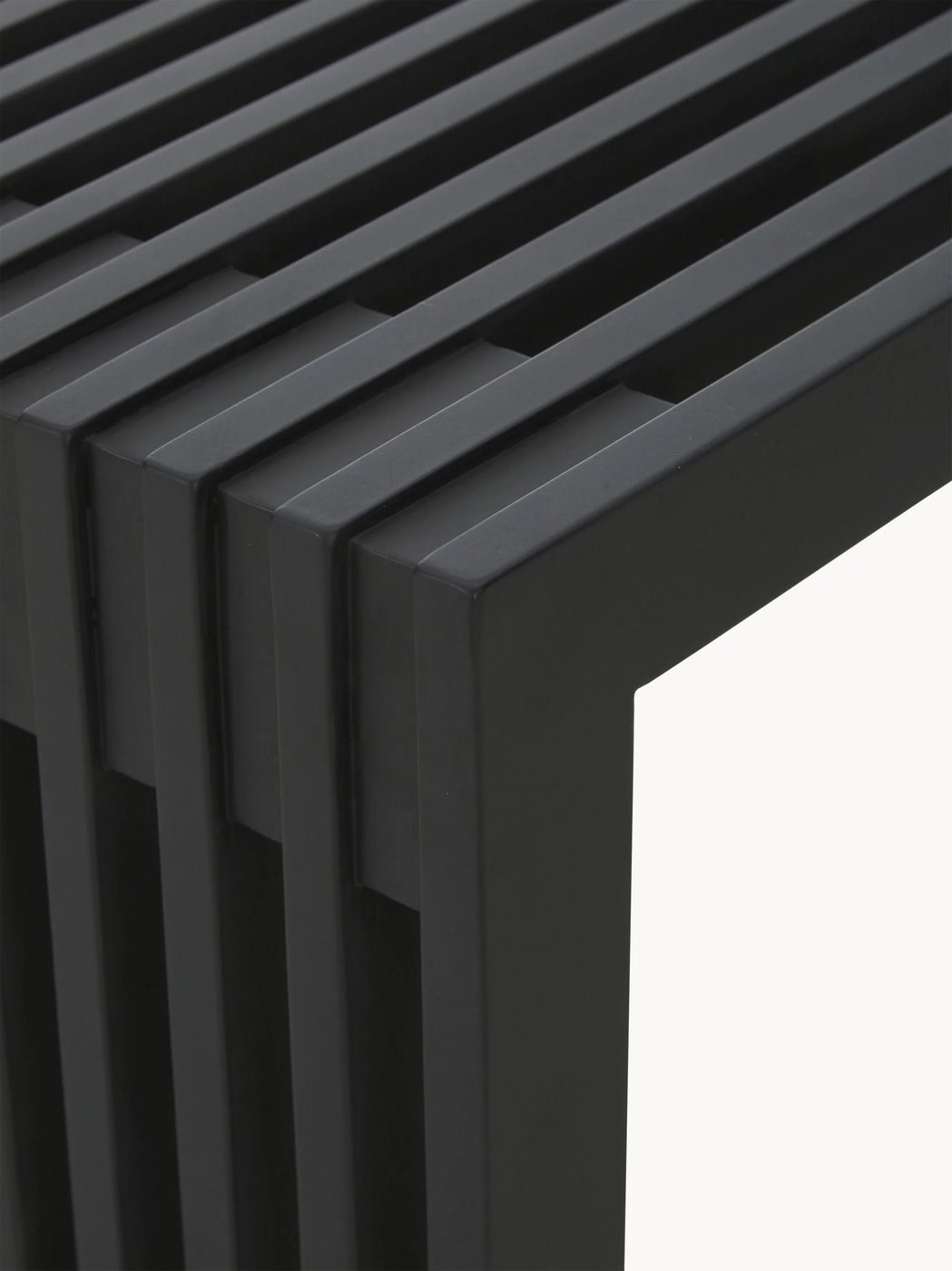Rib Minimalist Tasarım Siyah Lake Maun Ağacı Bank 104 cm