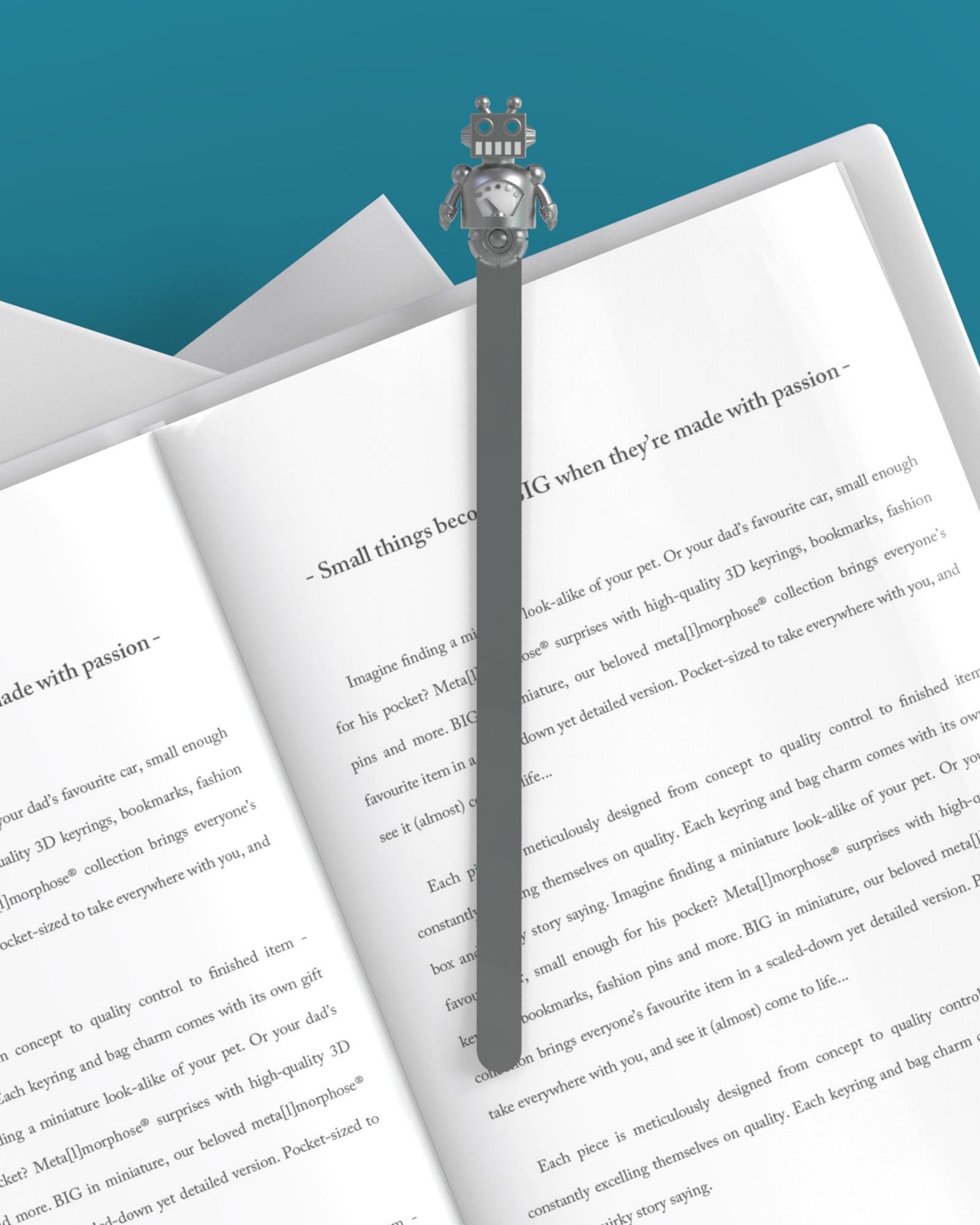 Robot Kitap Ayracı Gümüş