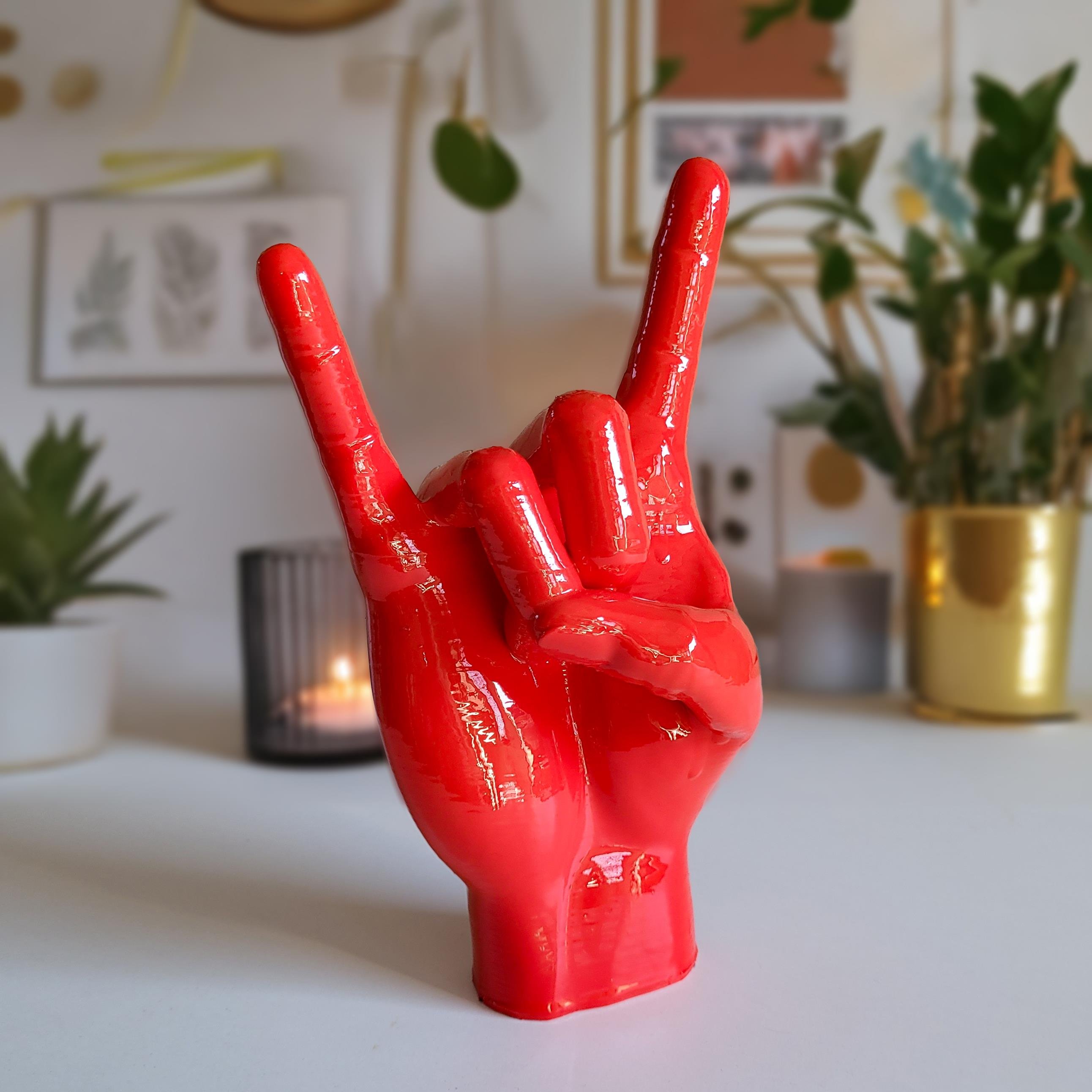 Rock El Figürü | Kırmızı