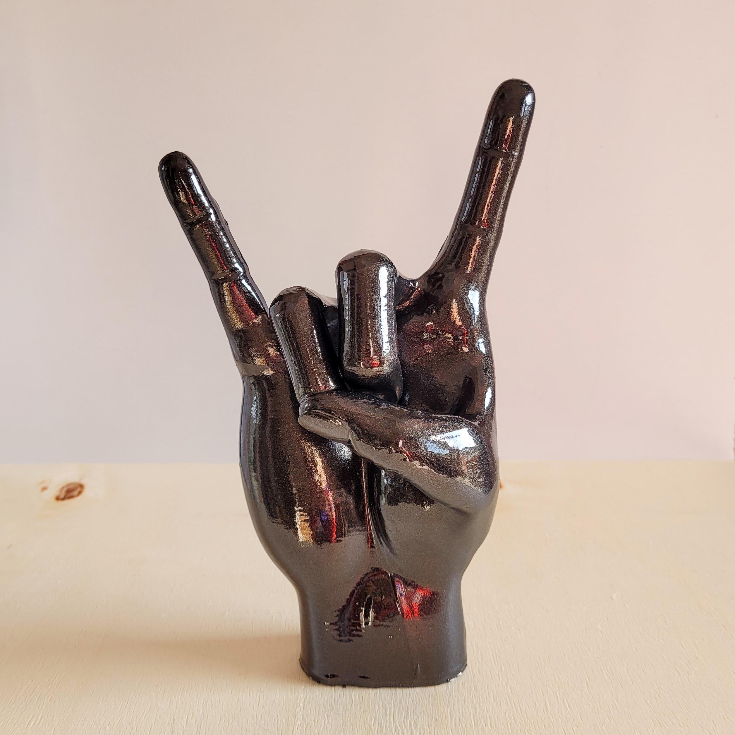 Rock El Figürü | Metalik Siyah 