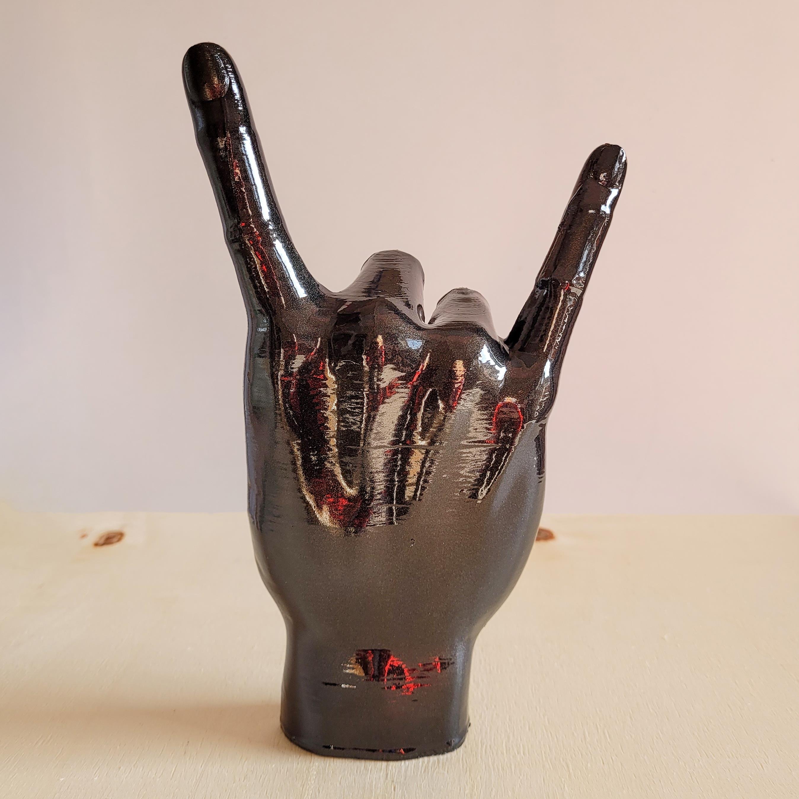 Rock El Figürü | Metalik Siyah 