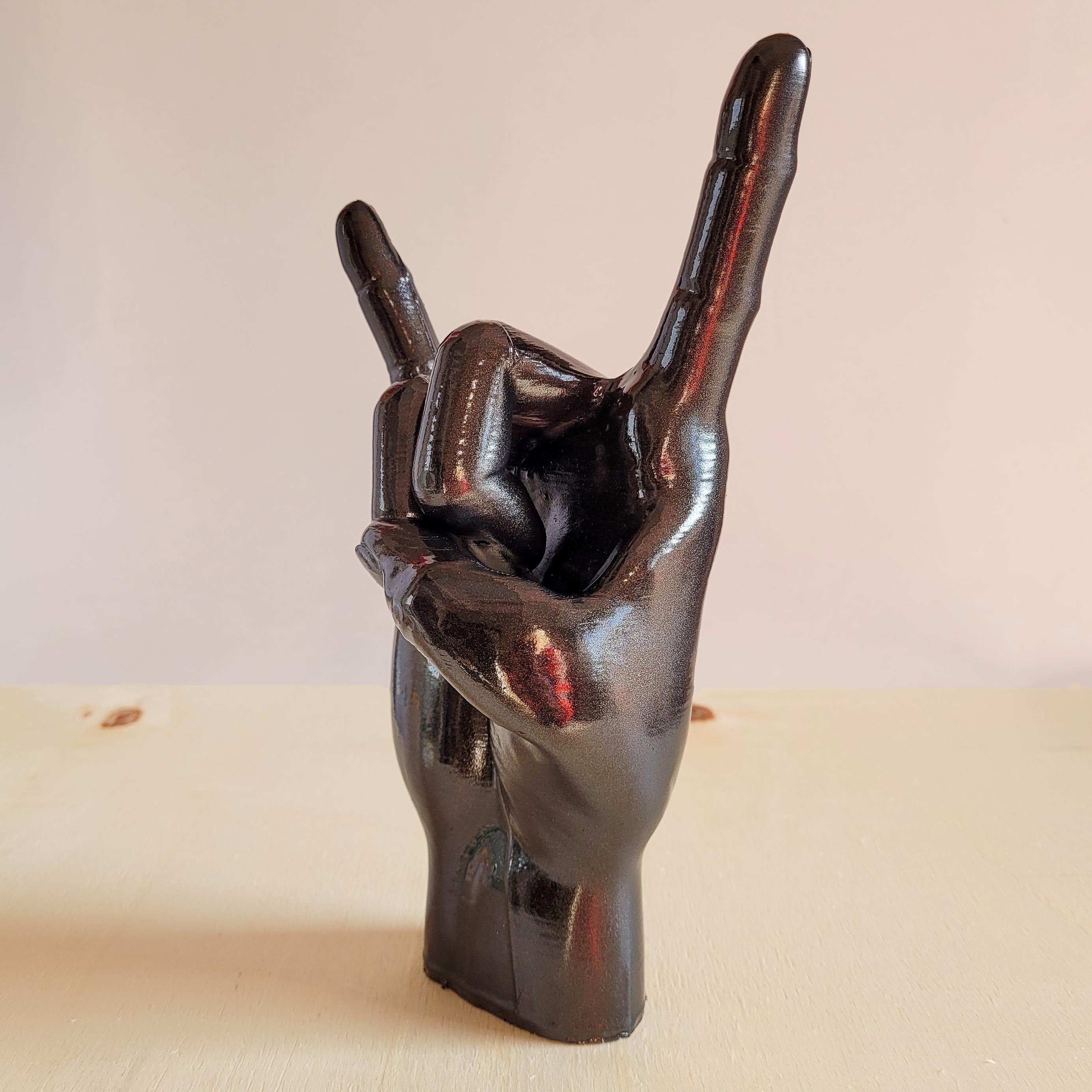Rock El Figürü | Metalik Siyah 