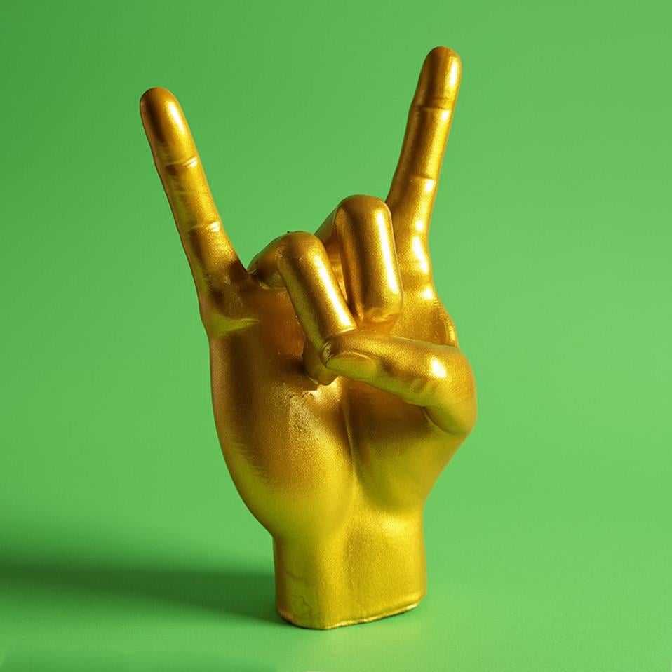 Rock El Figürü | Sarı Altın